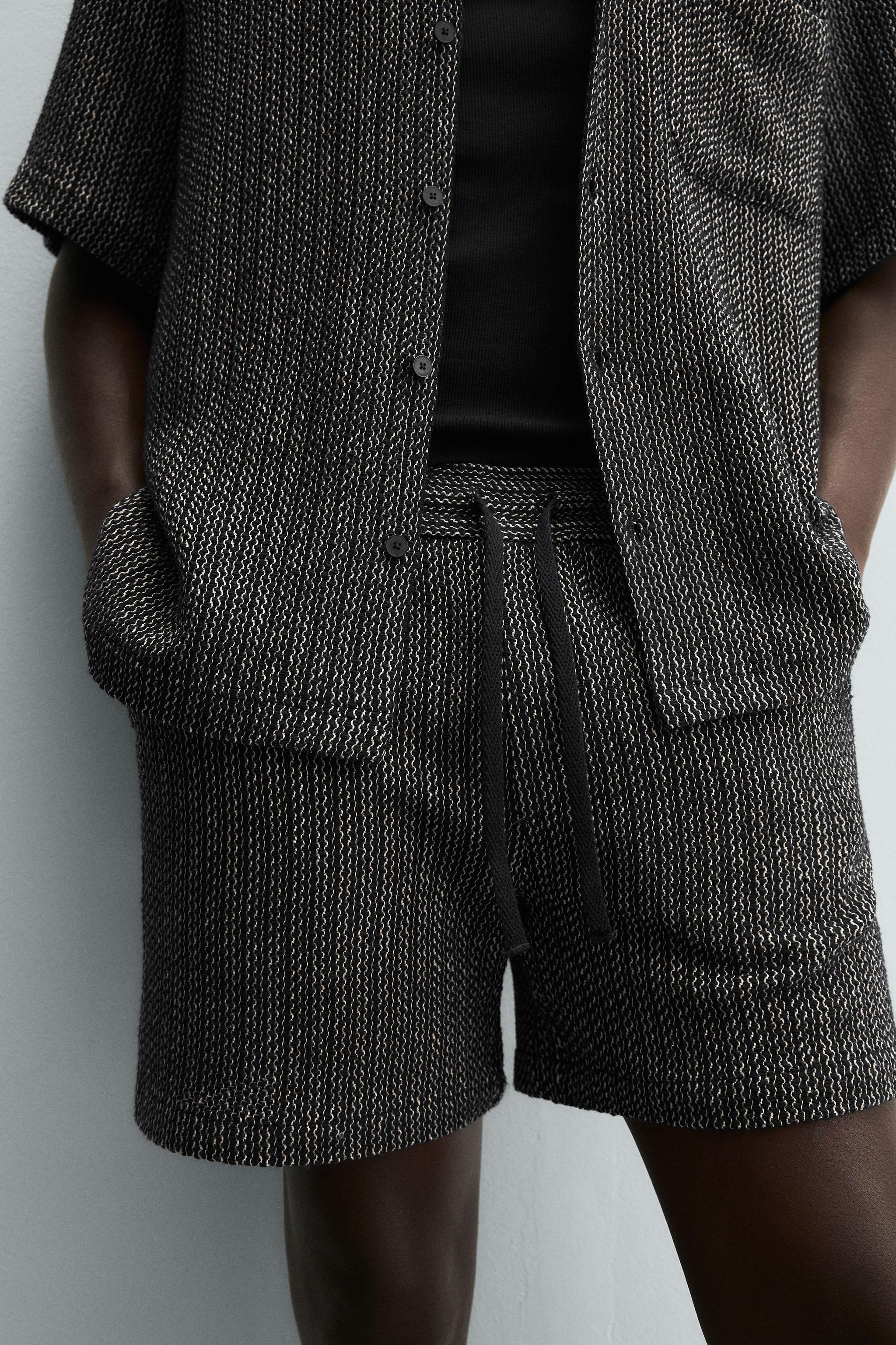 JACQUARD TEXTURED SHORTS