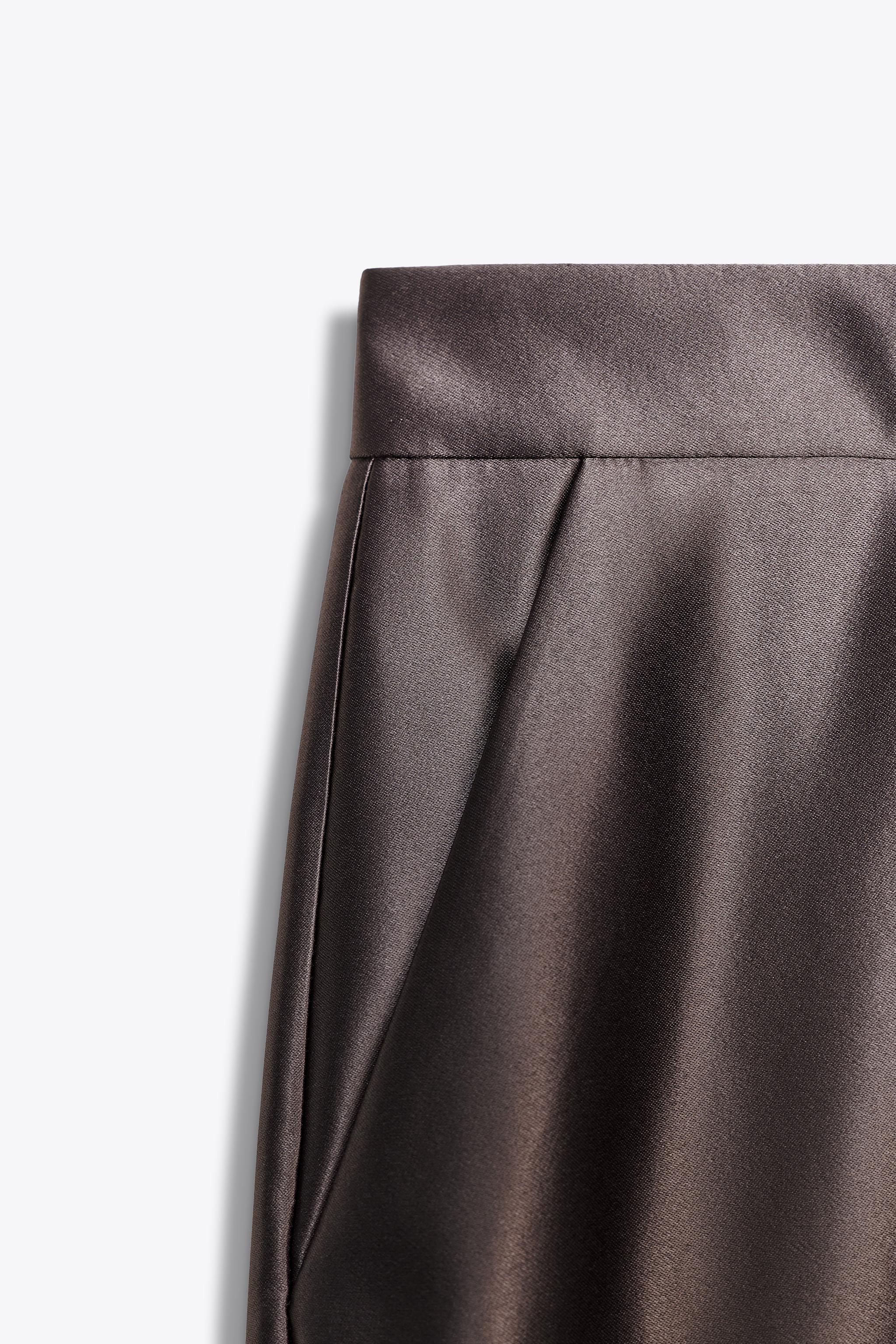 SATIN STRAIGHT LEG PANTS