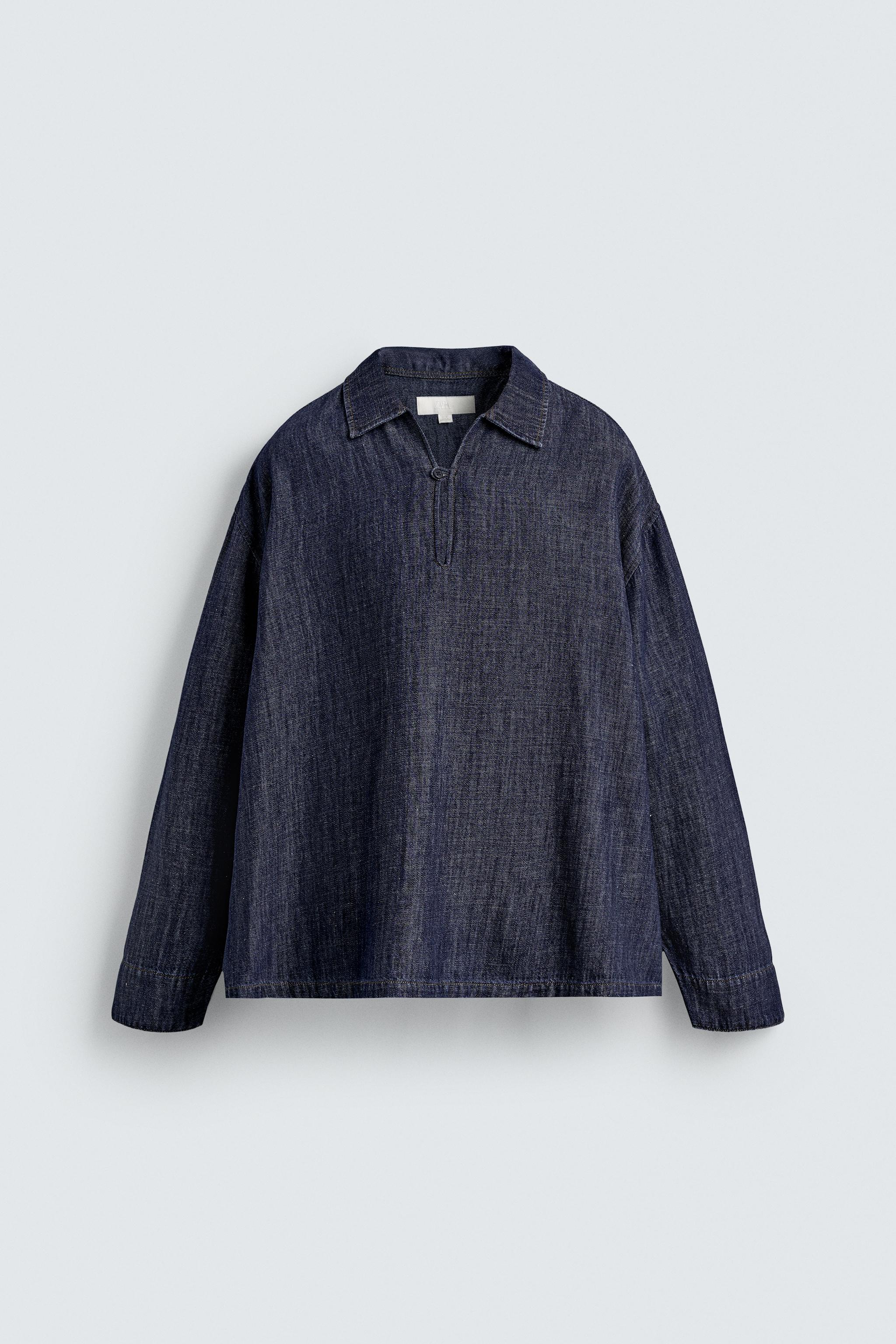 COTTON-LINEN DENIM SHIRT
