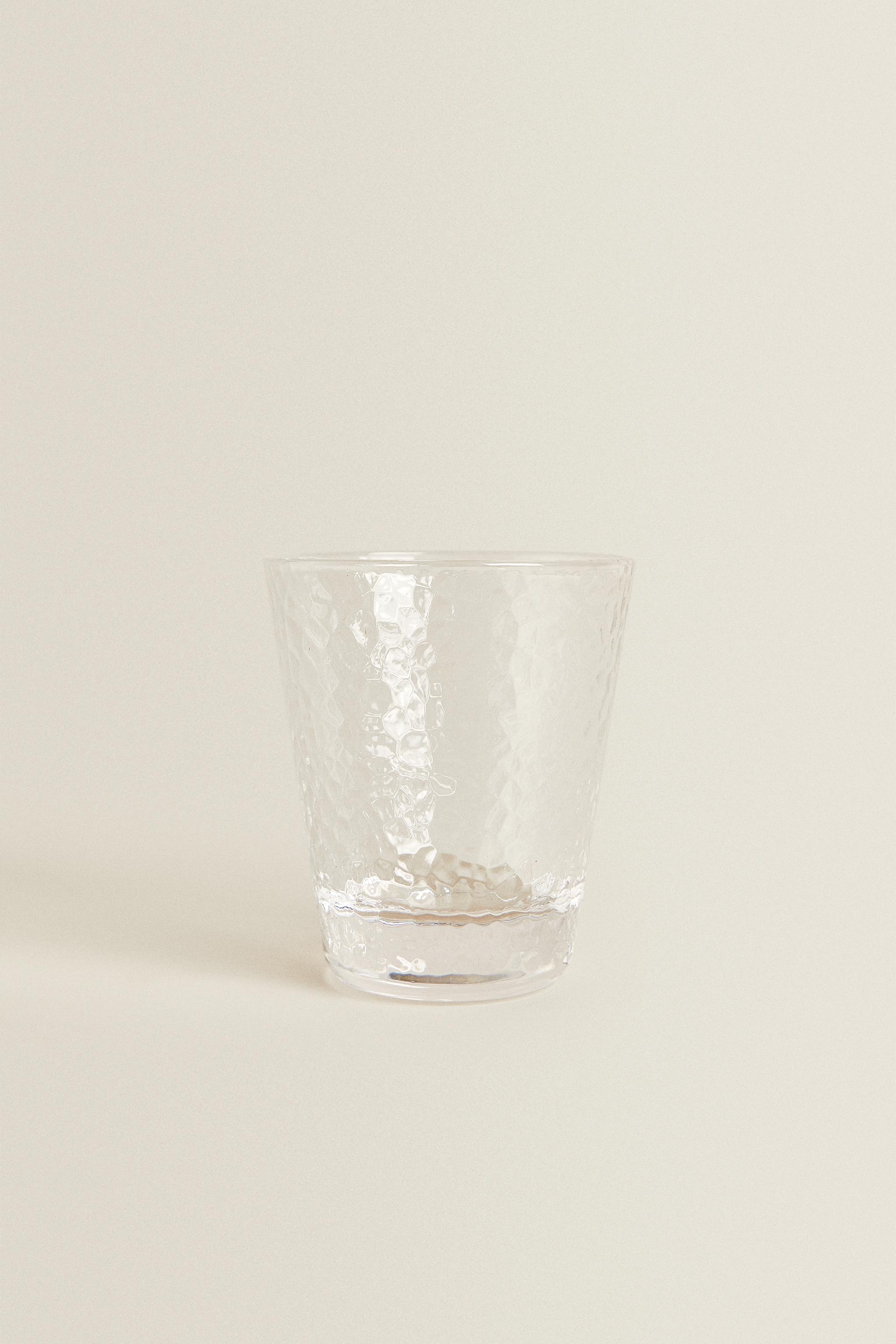 HAMMERED GLASS TUMBLER