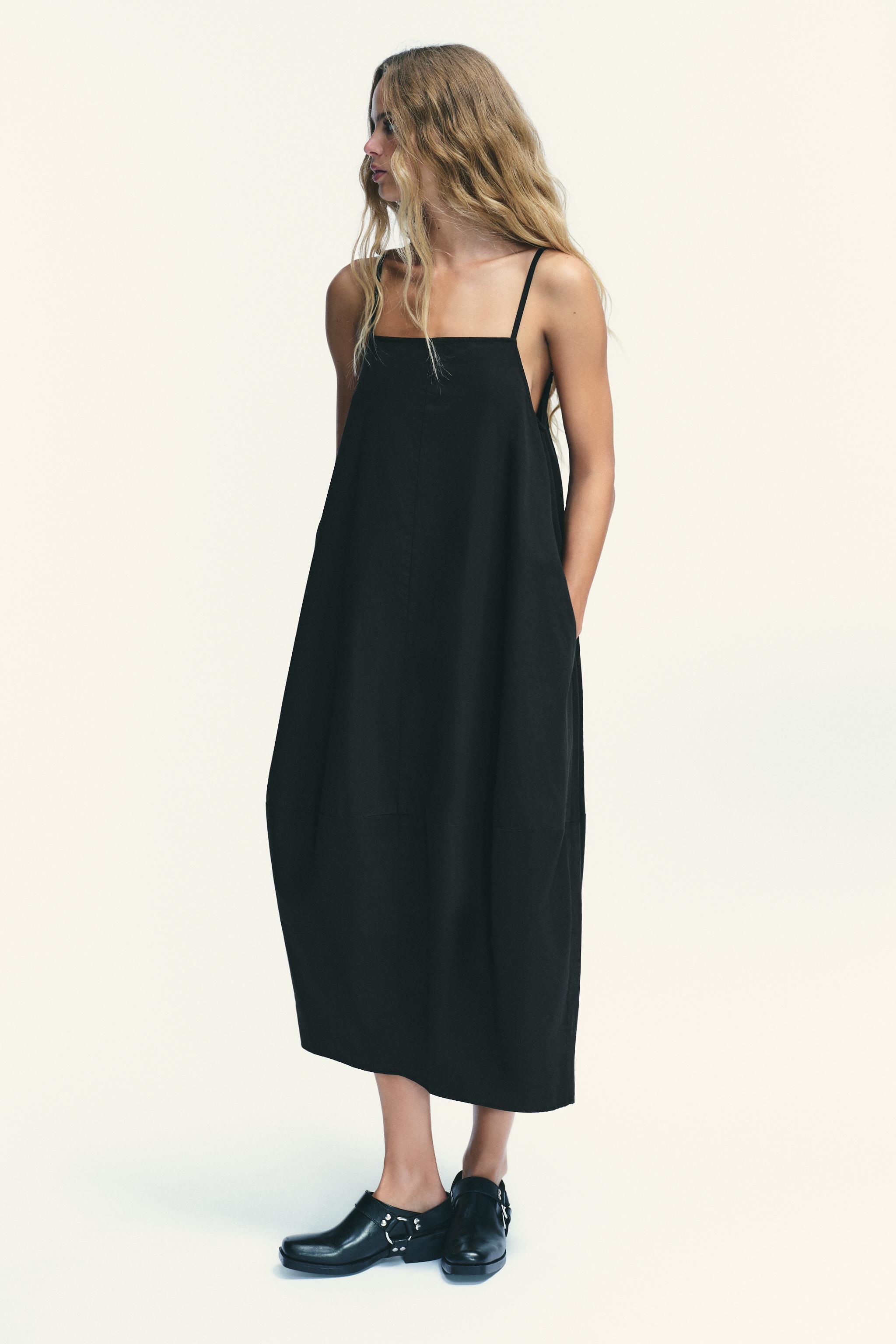 MIDI DRESS WITH BACK PLEAT