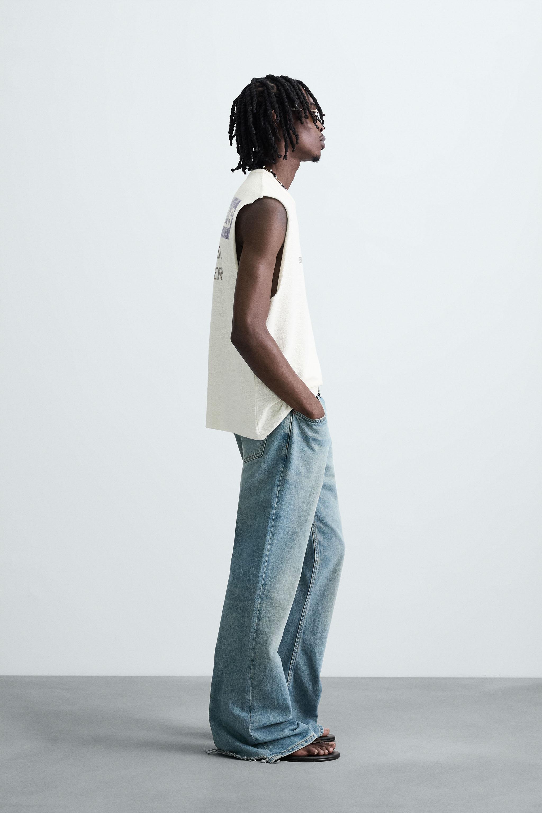 WASHED PRINT KNIT TANK TOP