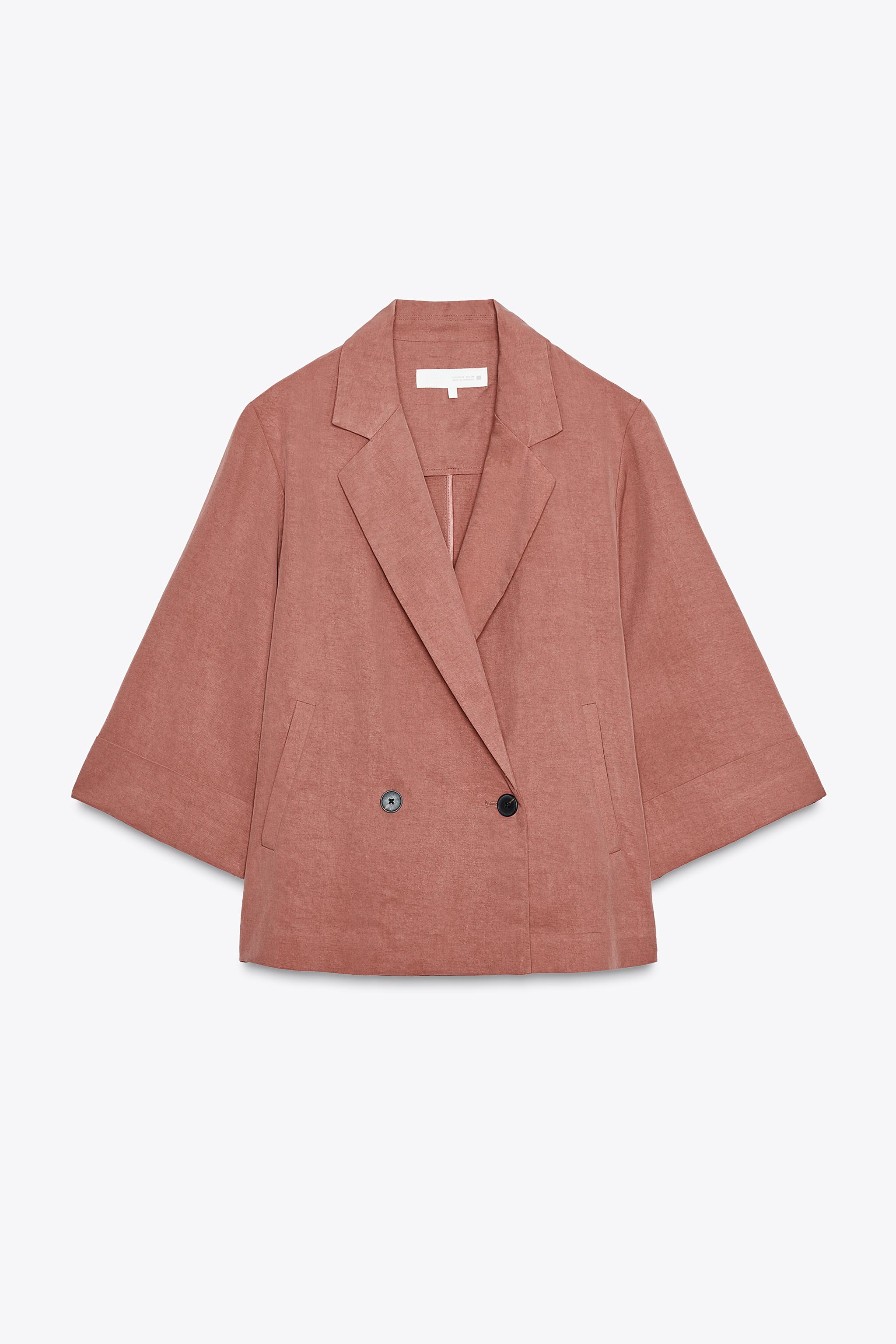 DOUBLE-BREASTED FRENCH SLEEVE BLAZER