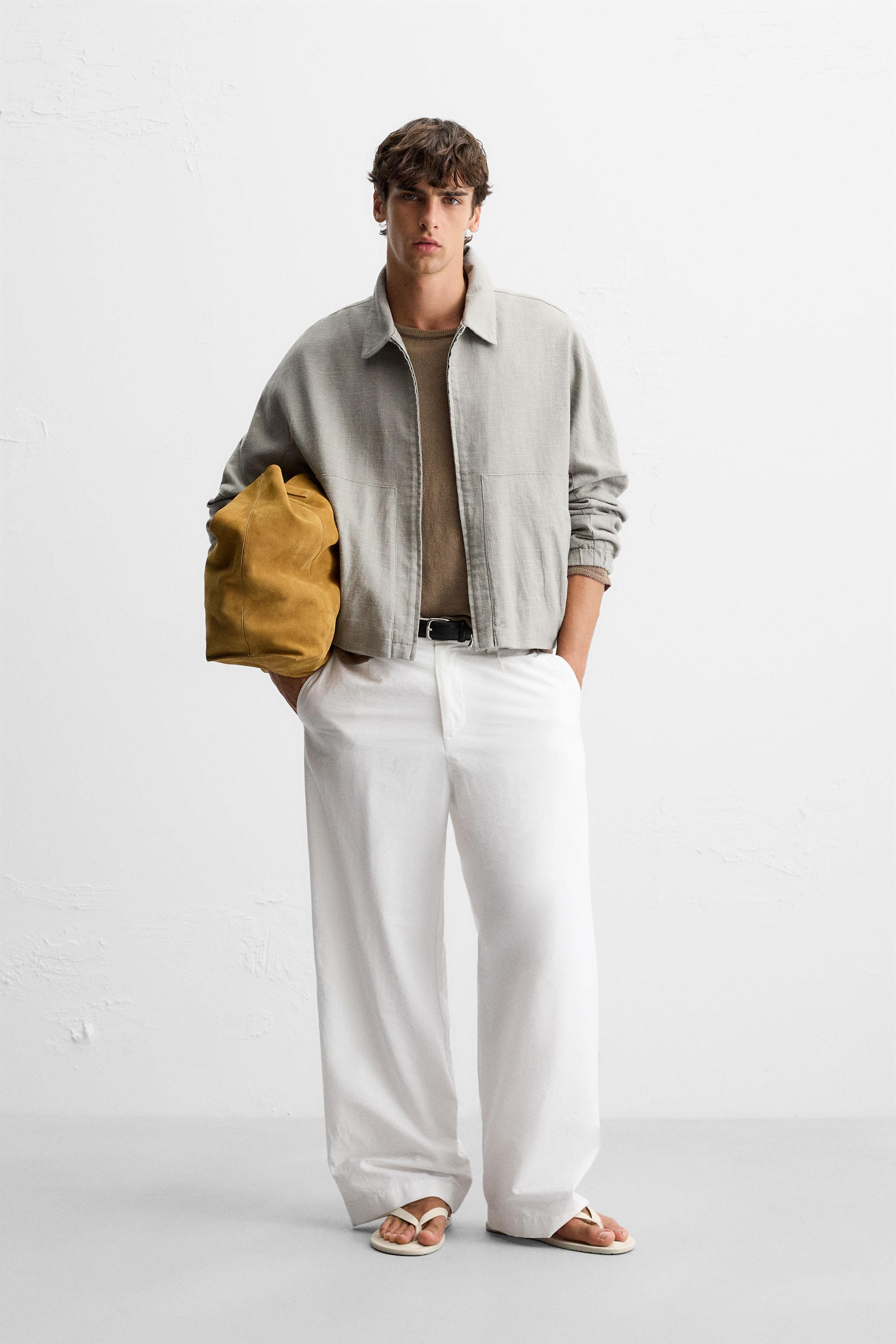 LINEN-COTTON TEXTURED JACKET