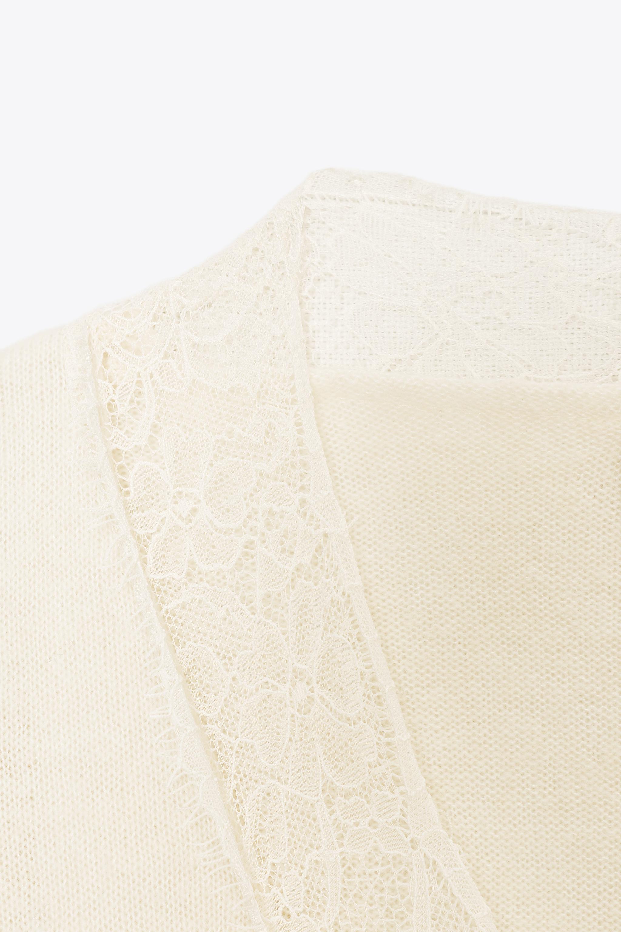 WOOL KNIT LACE SWEATER