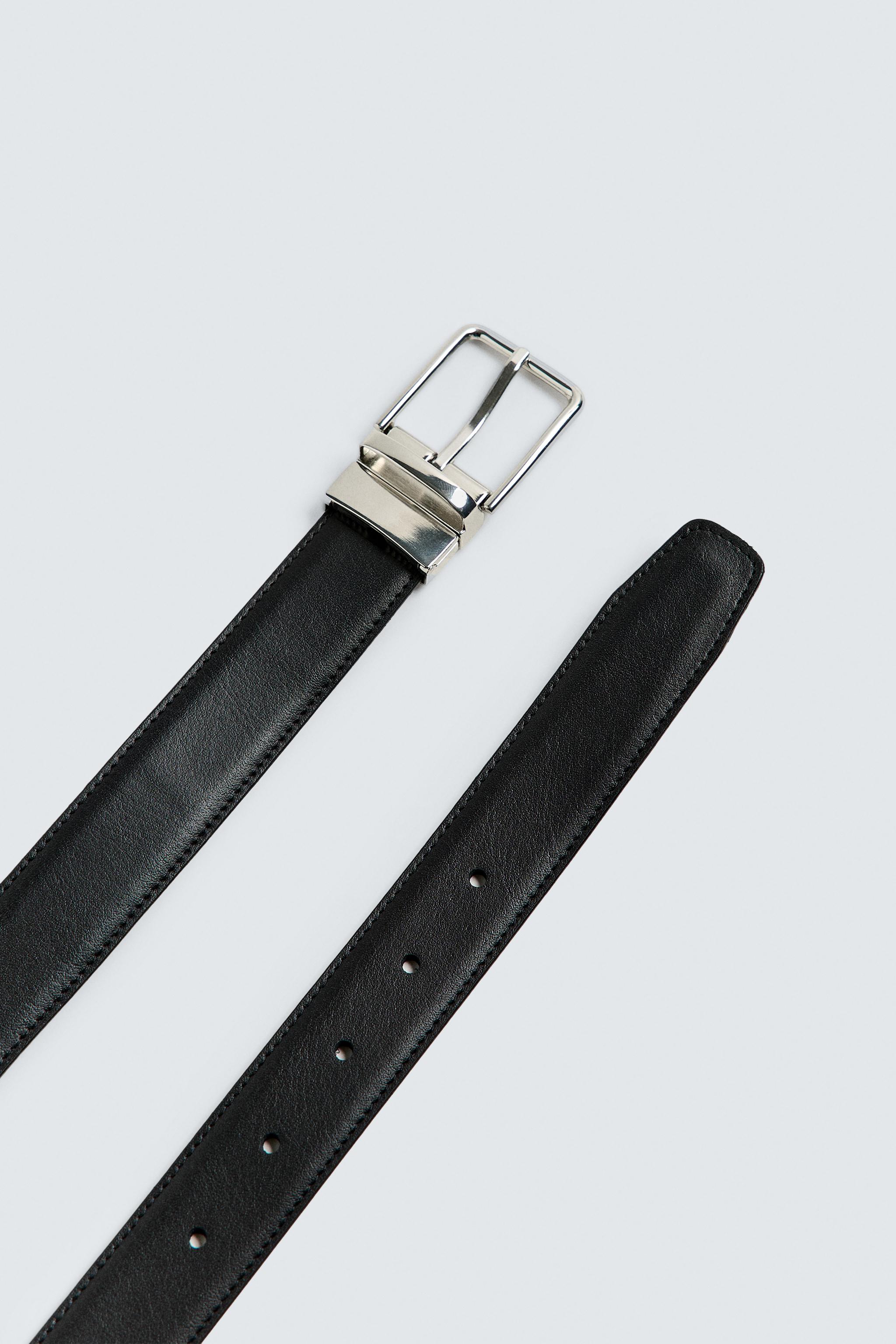 REVERSIBLE CONTRAST LEATHER BELT