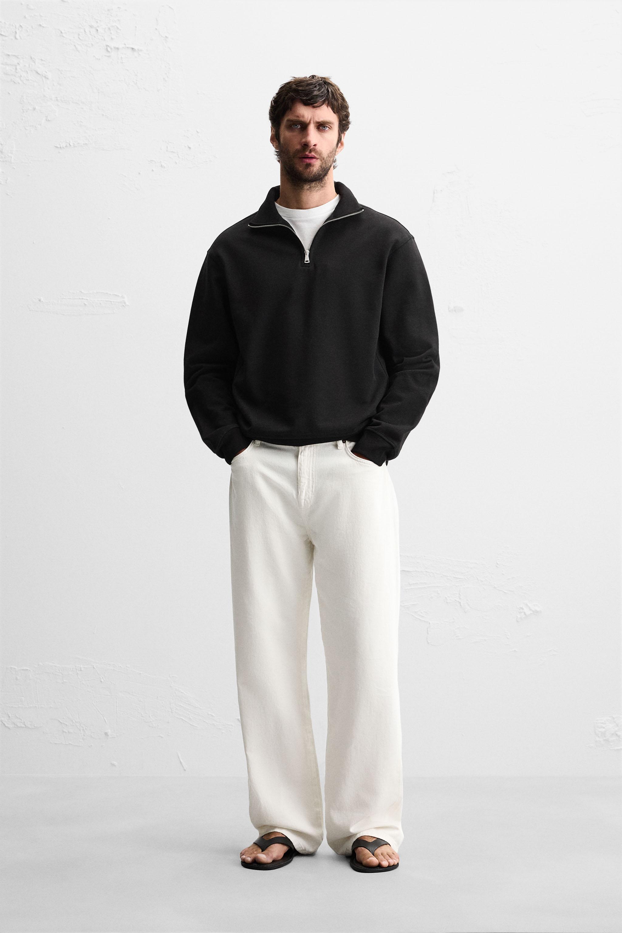 BASIC QUARTER-ZIP SWEATSHIRT