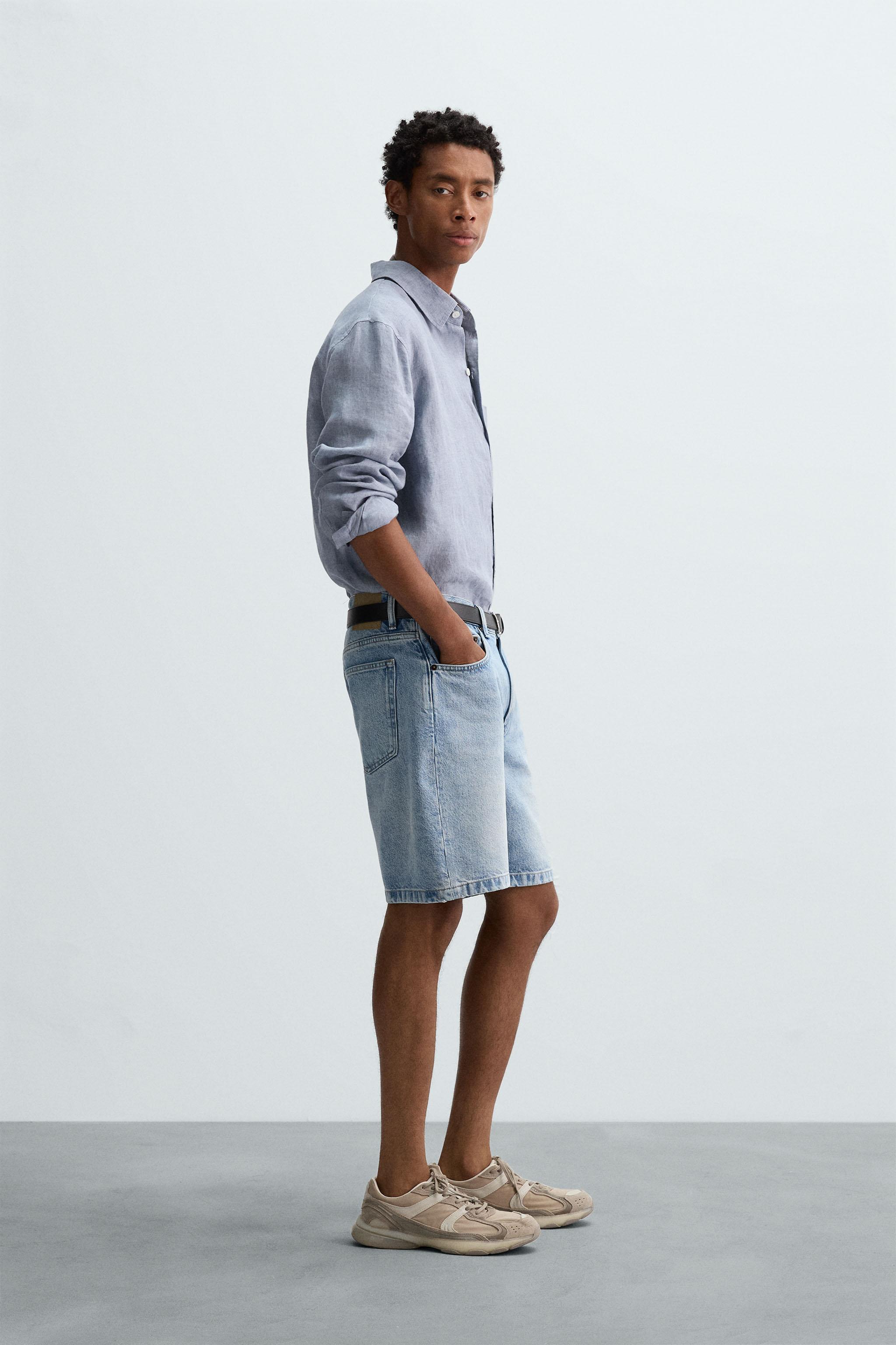 REGULAR FIT DENIM SHORTS