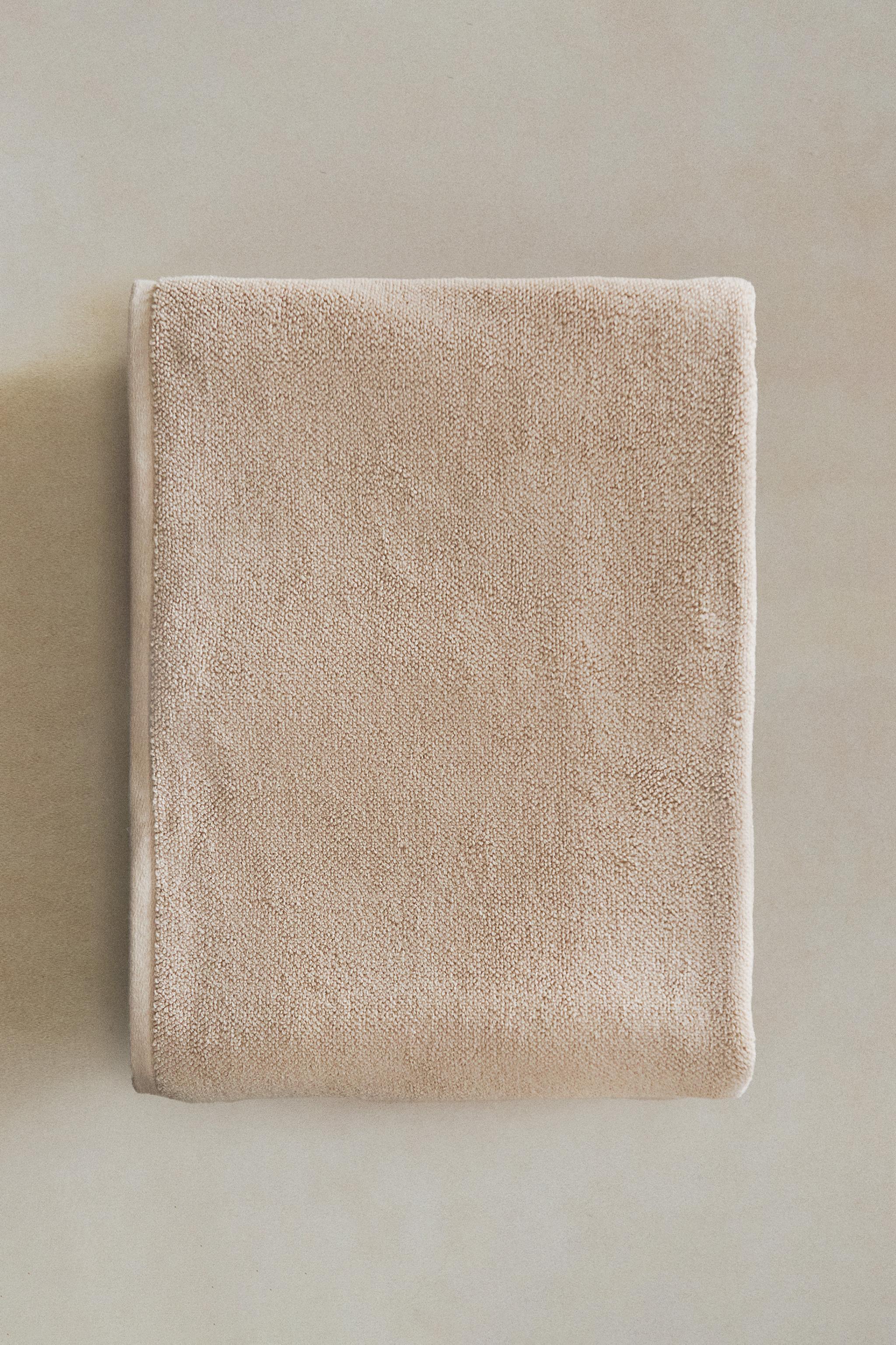 RICE STITCH COTTON BATH TOWEL