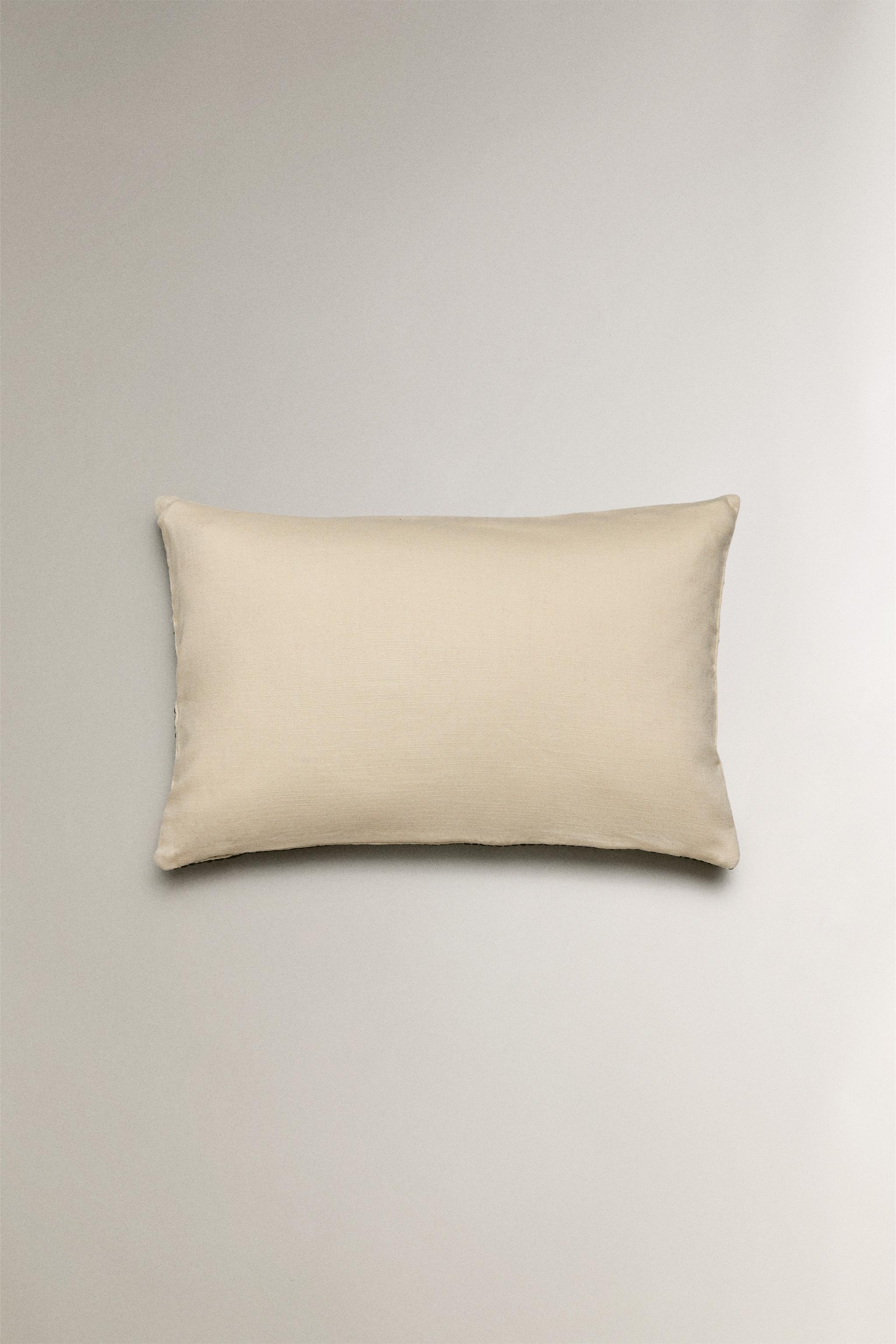 EMBROIDERED THROW PILLOW COVER