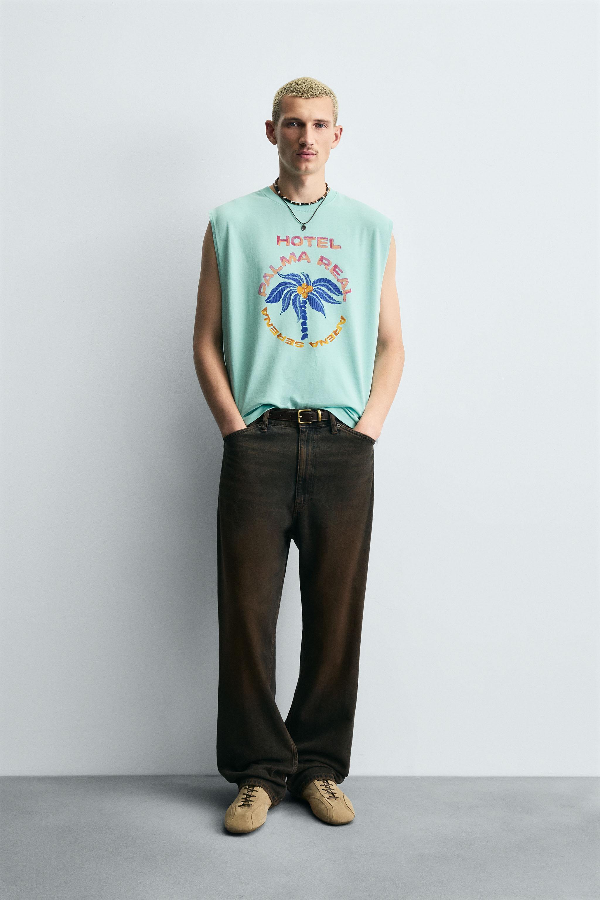 PALM TREE PRINT TANK TOP