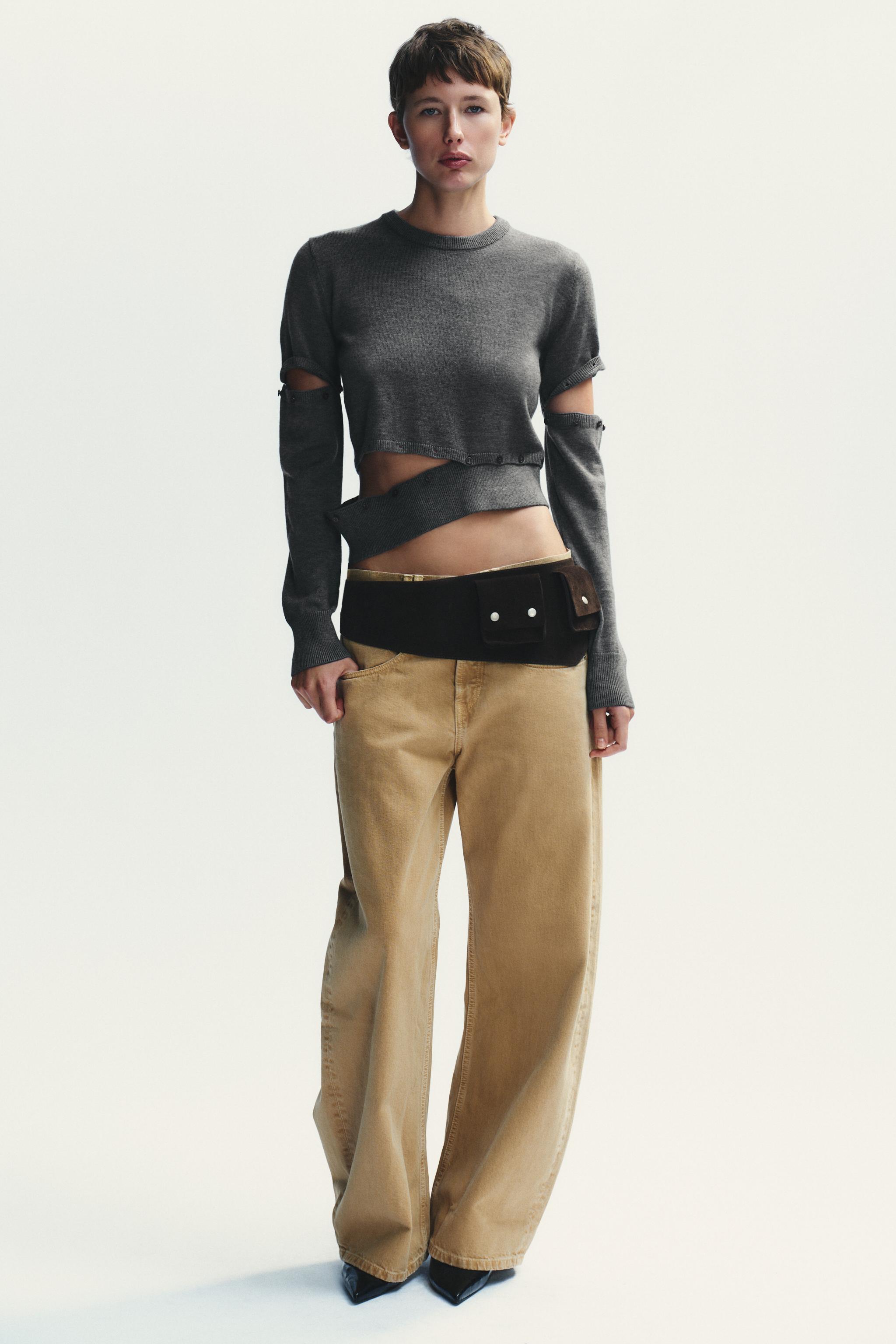 BUTTON KNIT DETACHABLE SWEATER