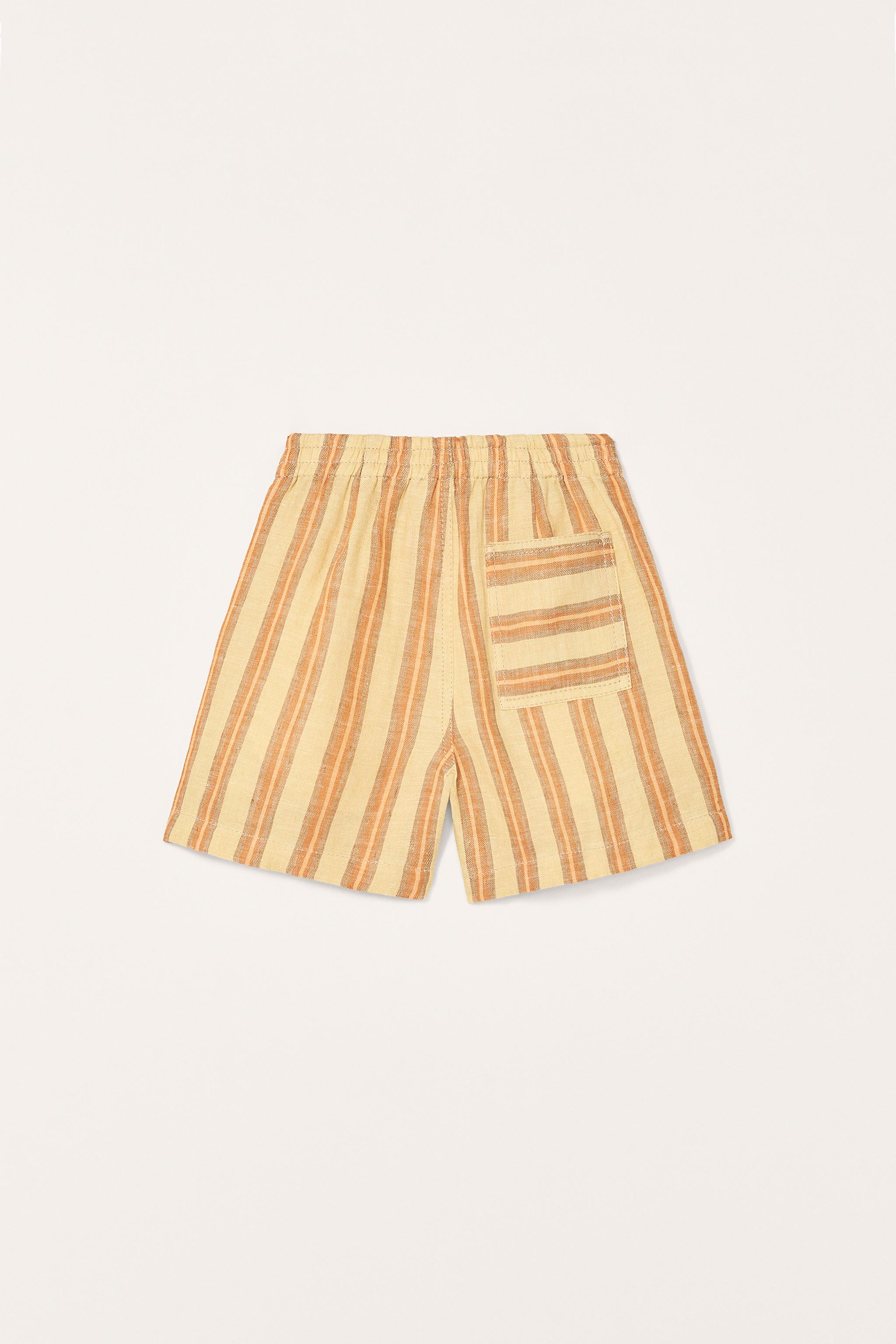 STRIPED 100% LINEN SHORTS LIMITED EDITION