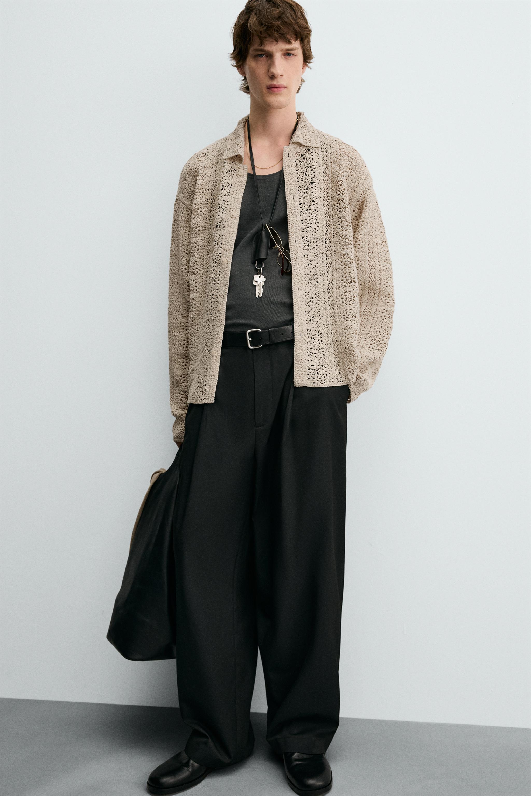 CROCHET TEXTURED OVERSHIRT