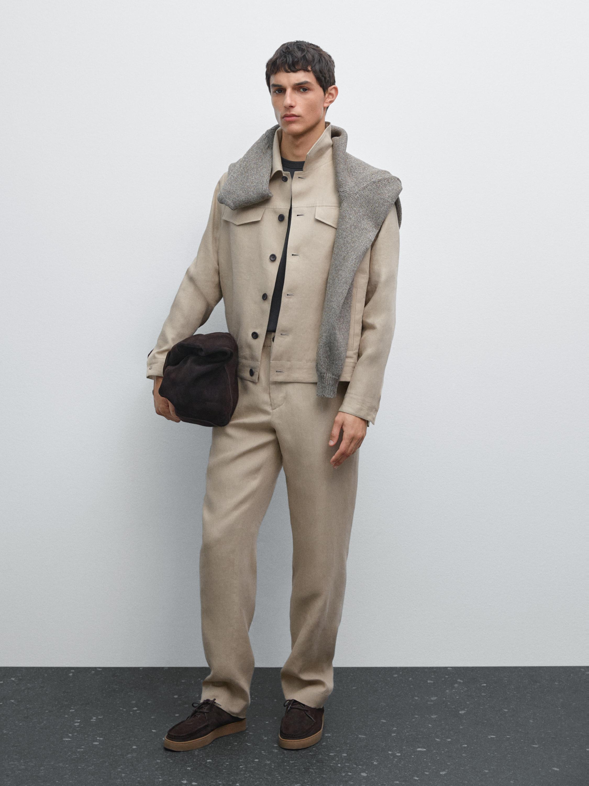 Flowing 100% linen trousers