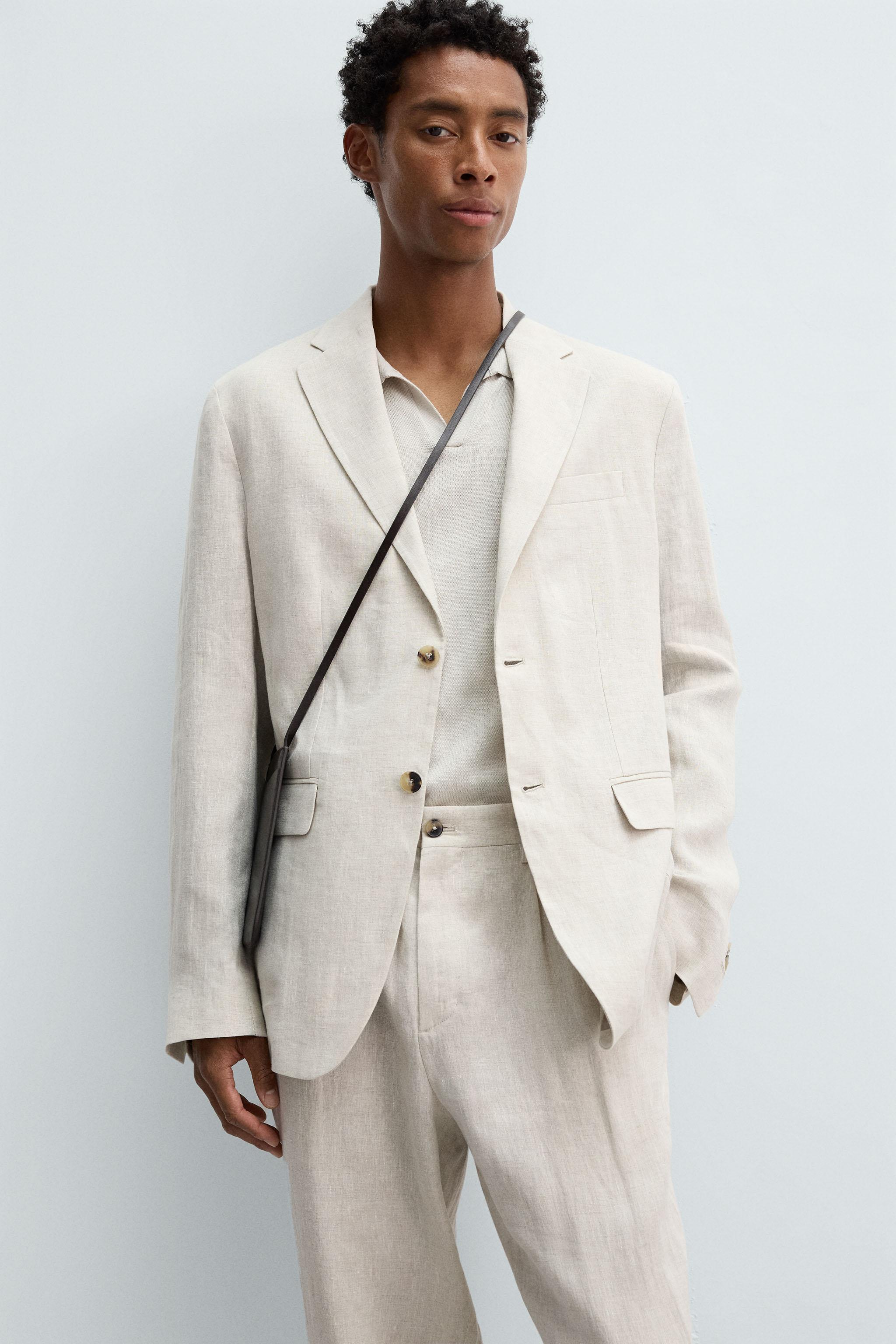 100% LINEN SUIT BLAZER