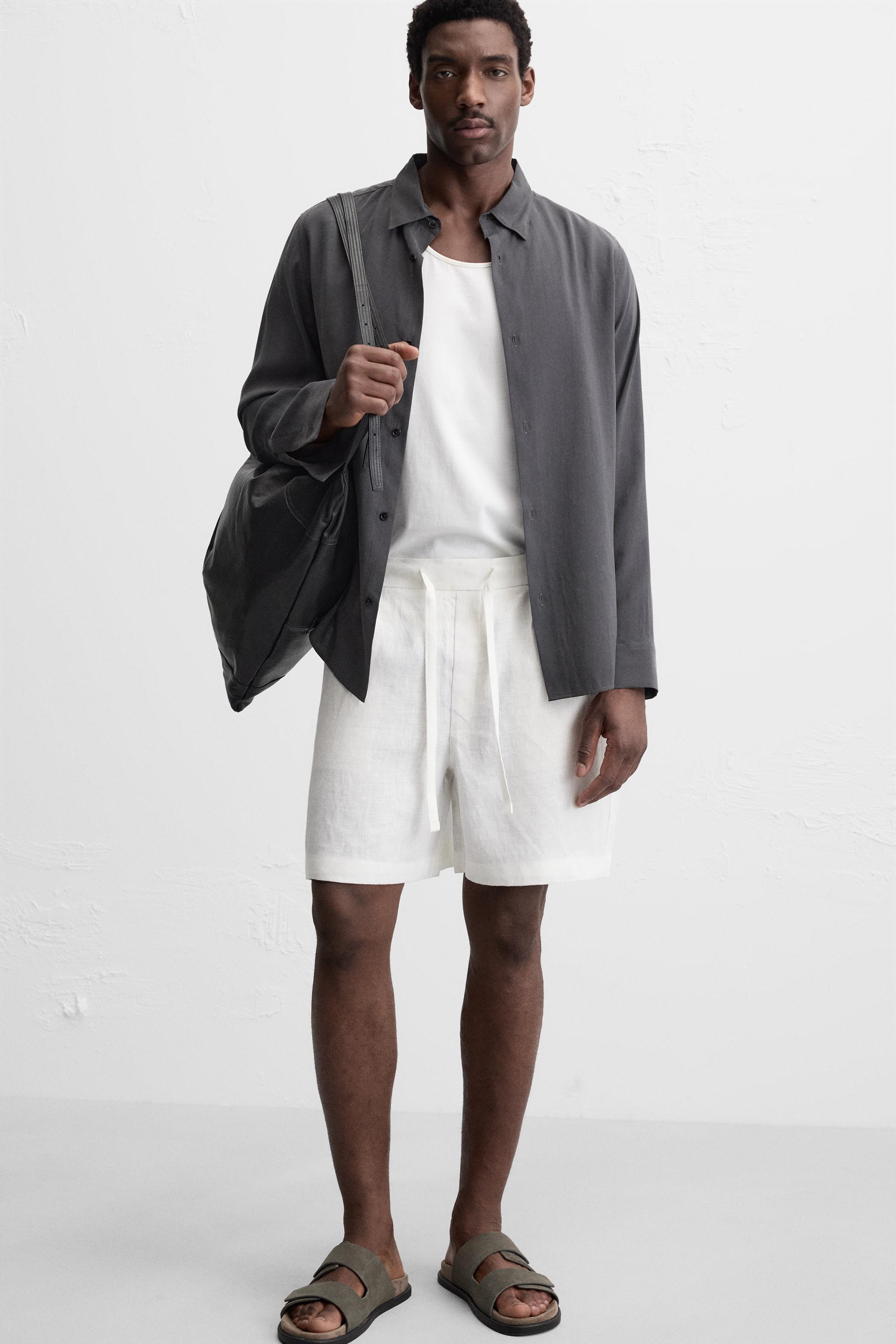 100% LINEN SHORTS
