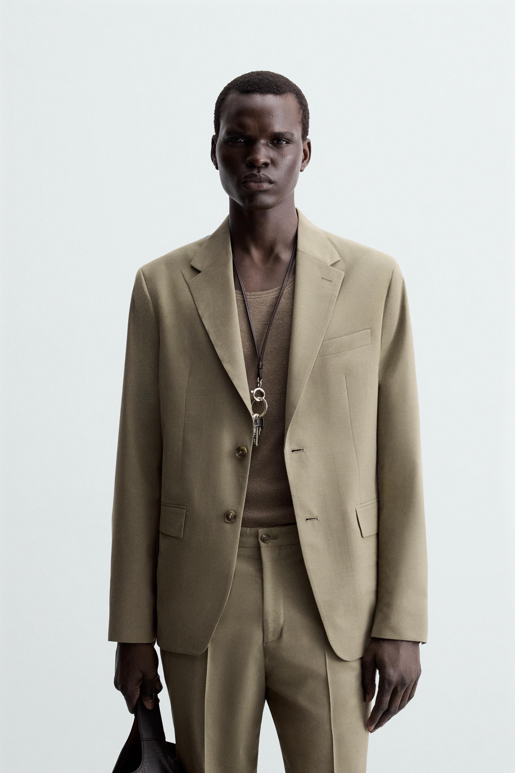 TEXTURED SUIT BLAZER