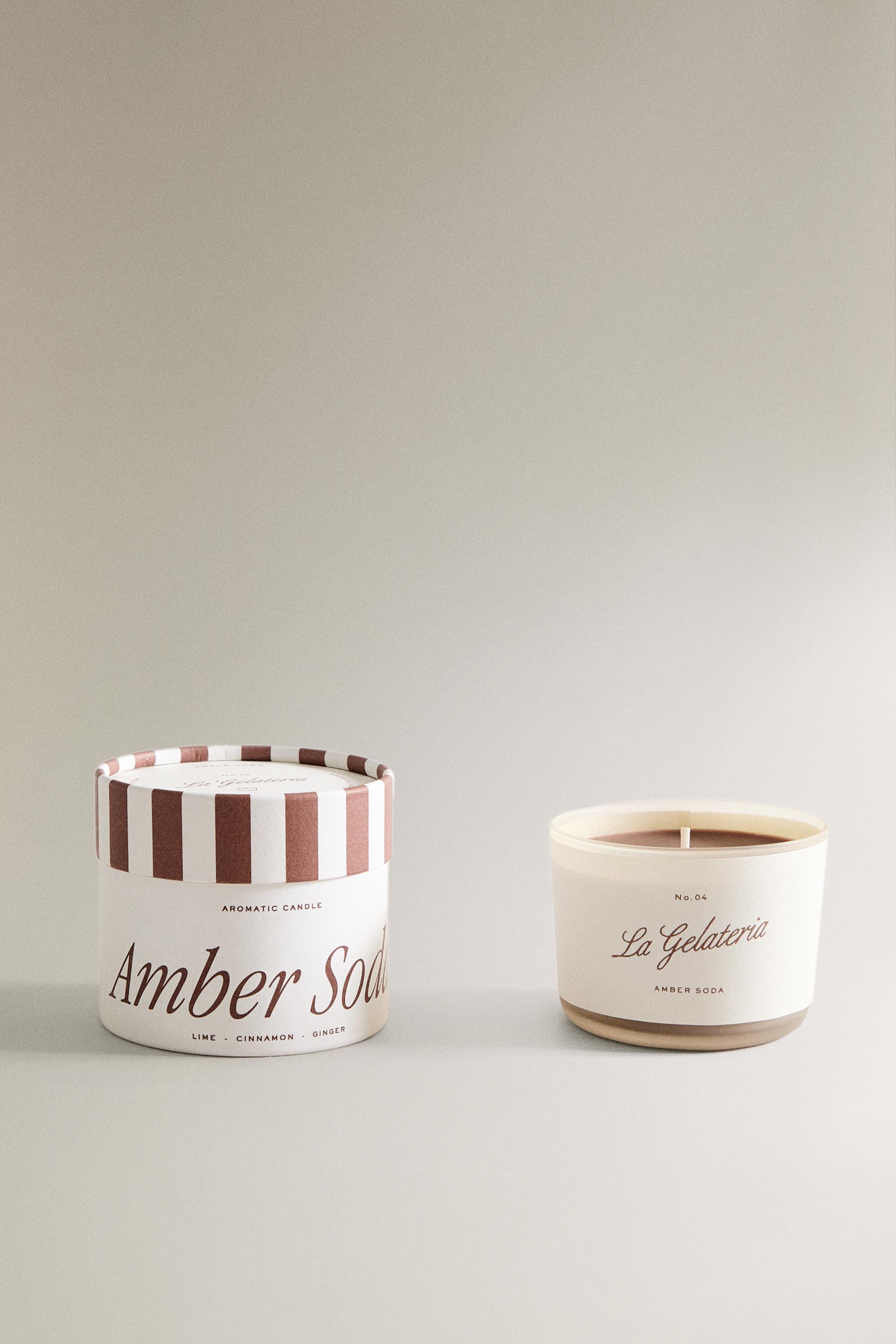 (150 G) AMBER SODA SCENTED CANDLE