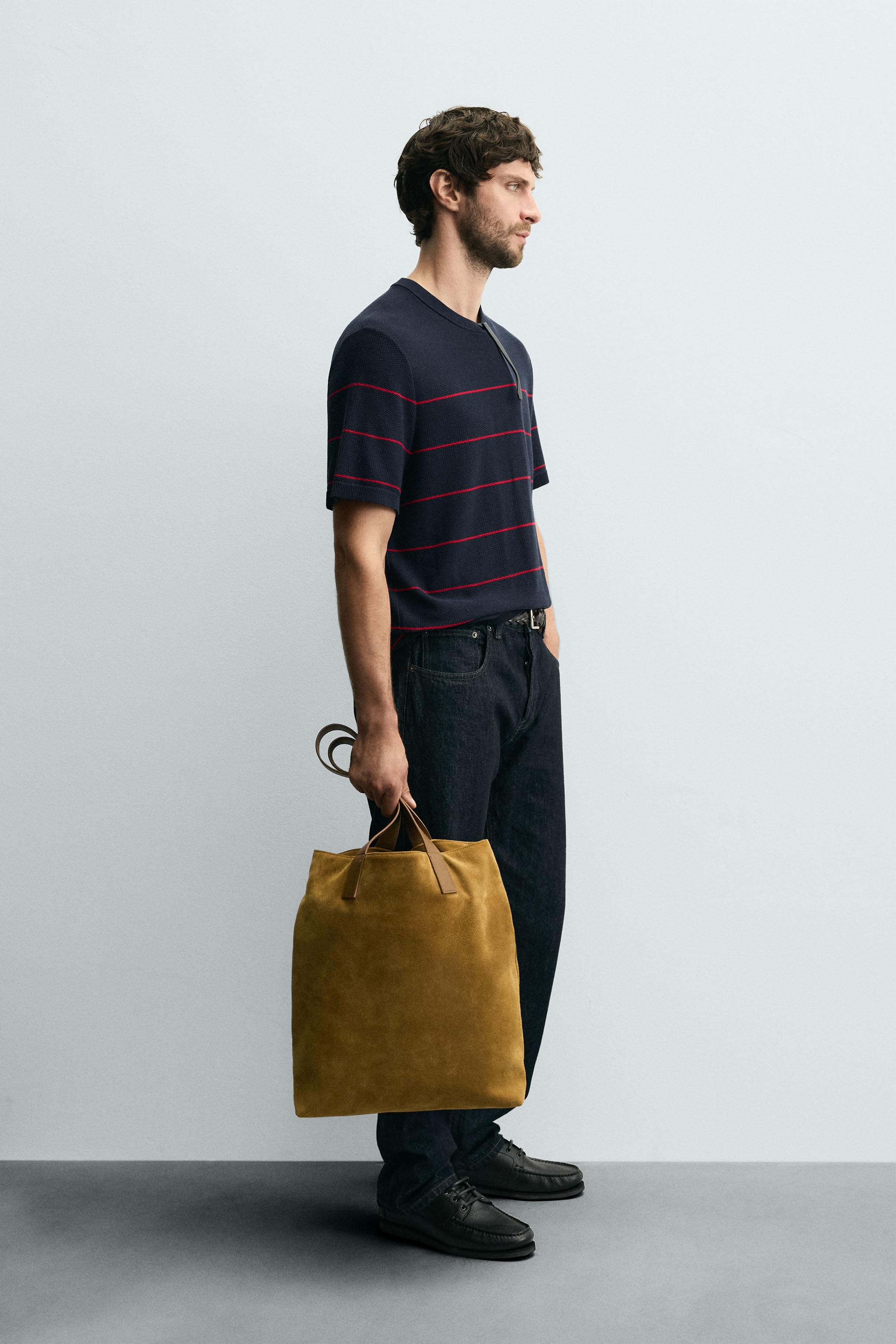 JACQUARD STRIPED KNIT T-SHIRT