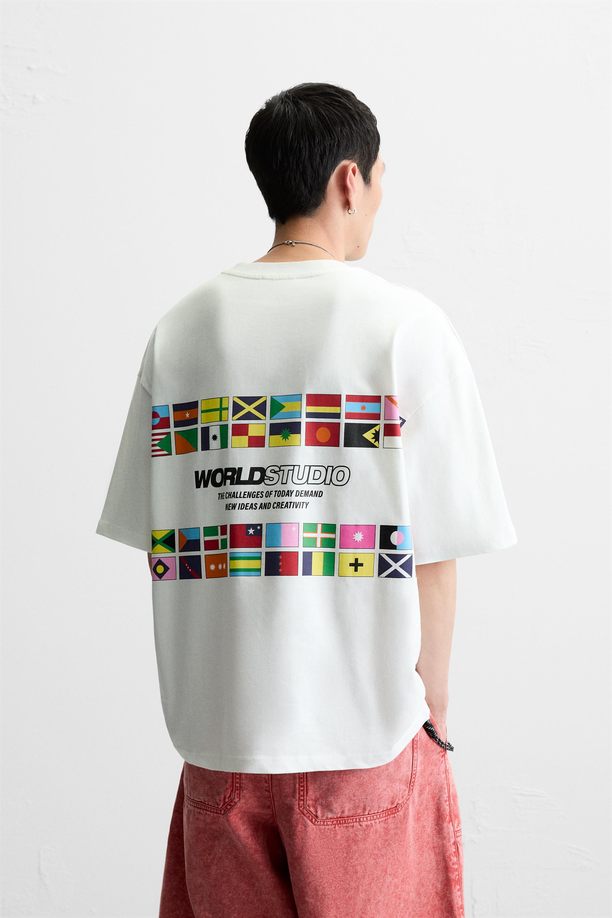FLAGS PRINTED T-SHIRT