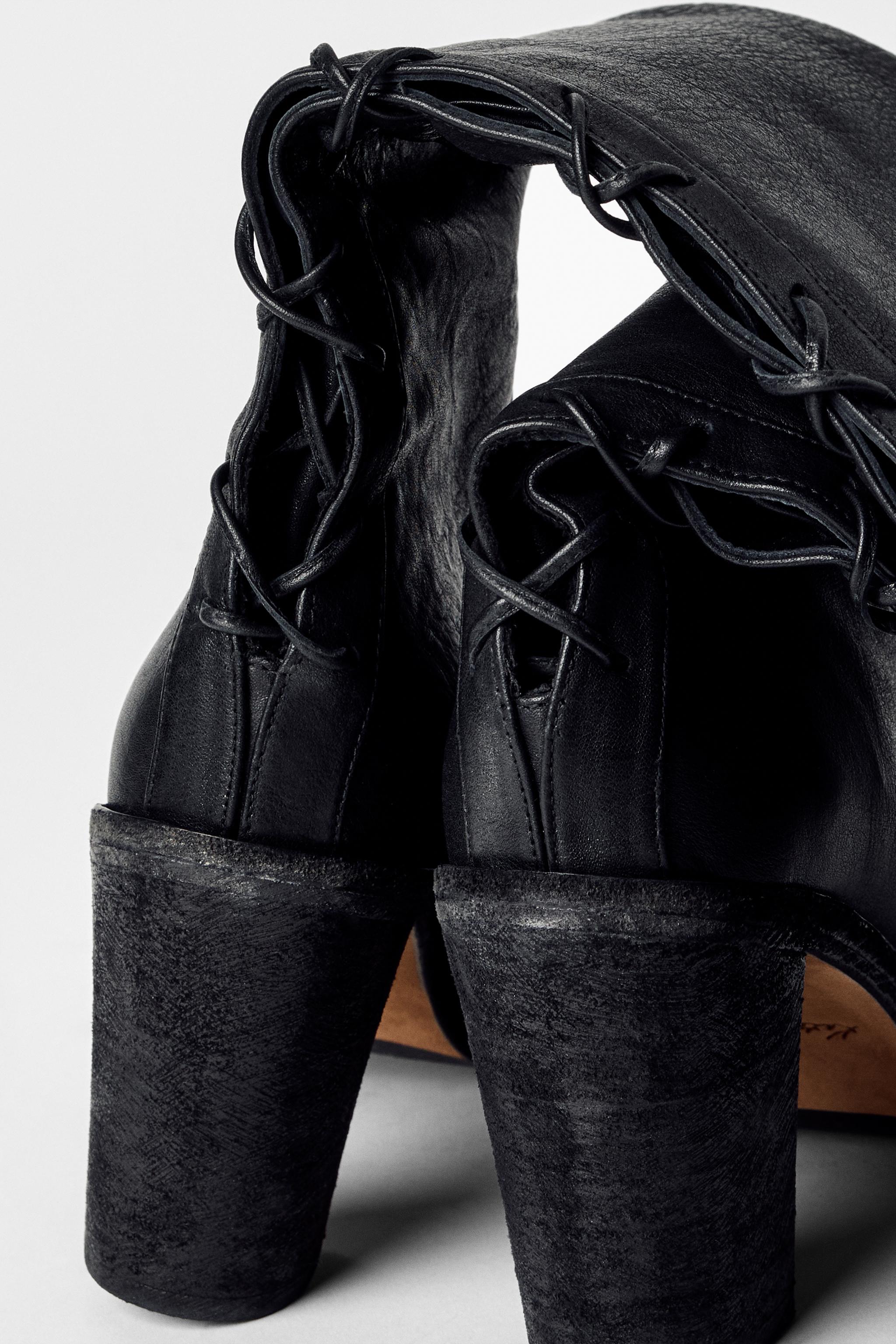 LEATHER LACE-UP BOOTS KATE MOSS X ZARA
