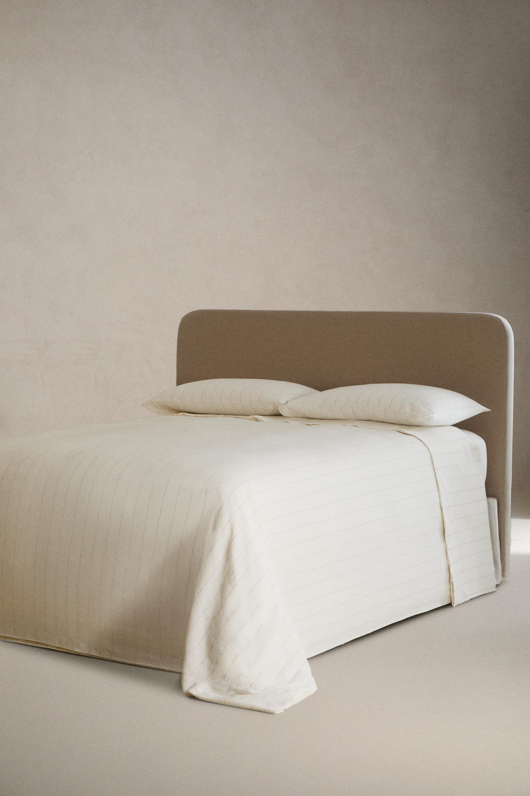 STRIPED COTTON LINEN DUVET COVER