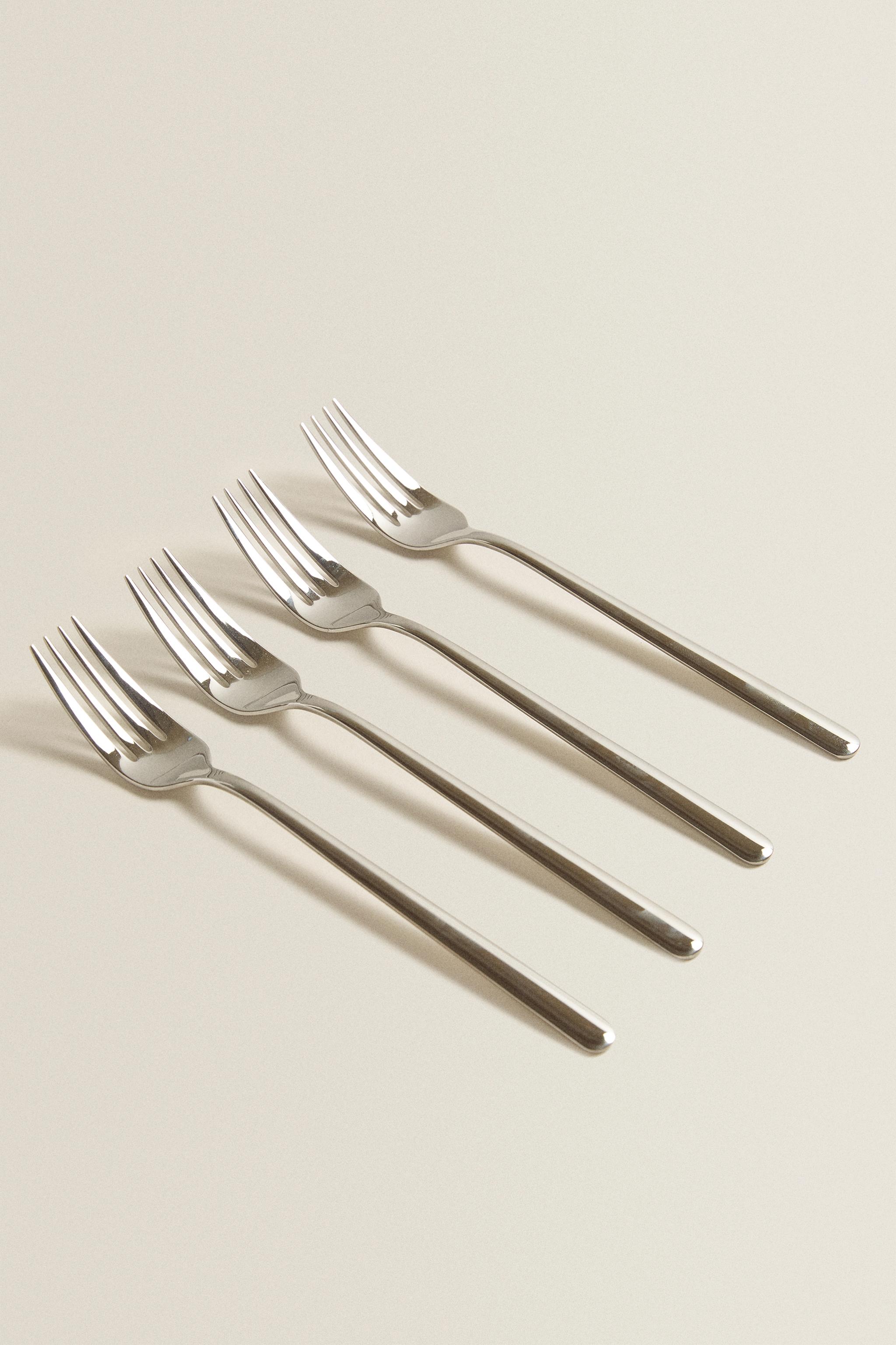 SET OF SHINY STEEL FORKS (SET OF 4)