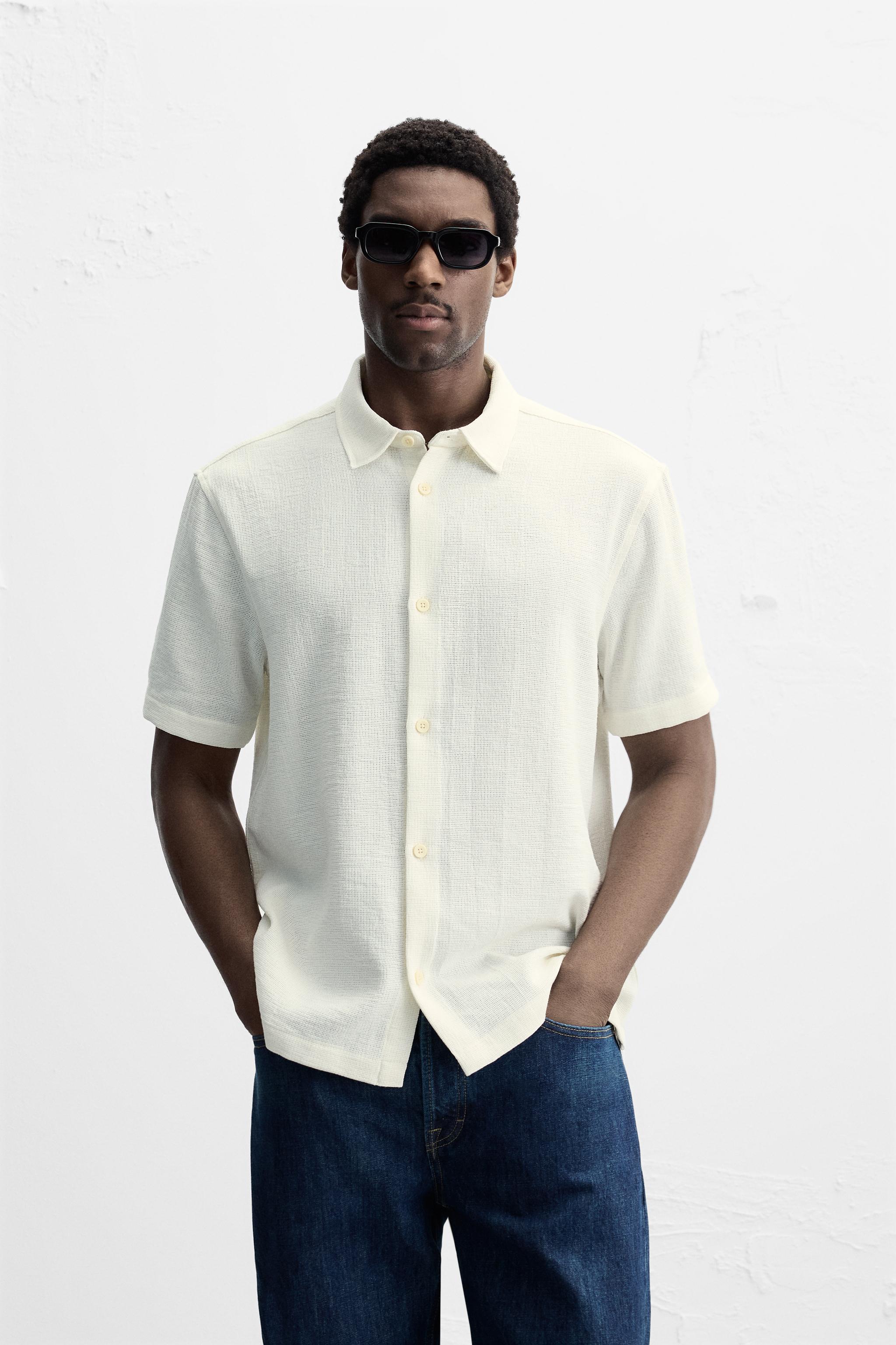 REGULAR FIT TEXTURED SHIRT