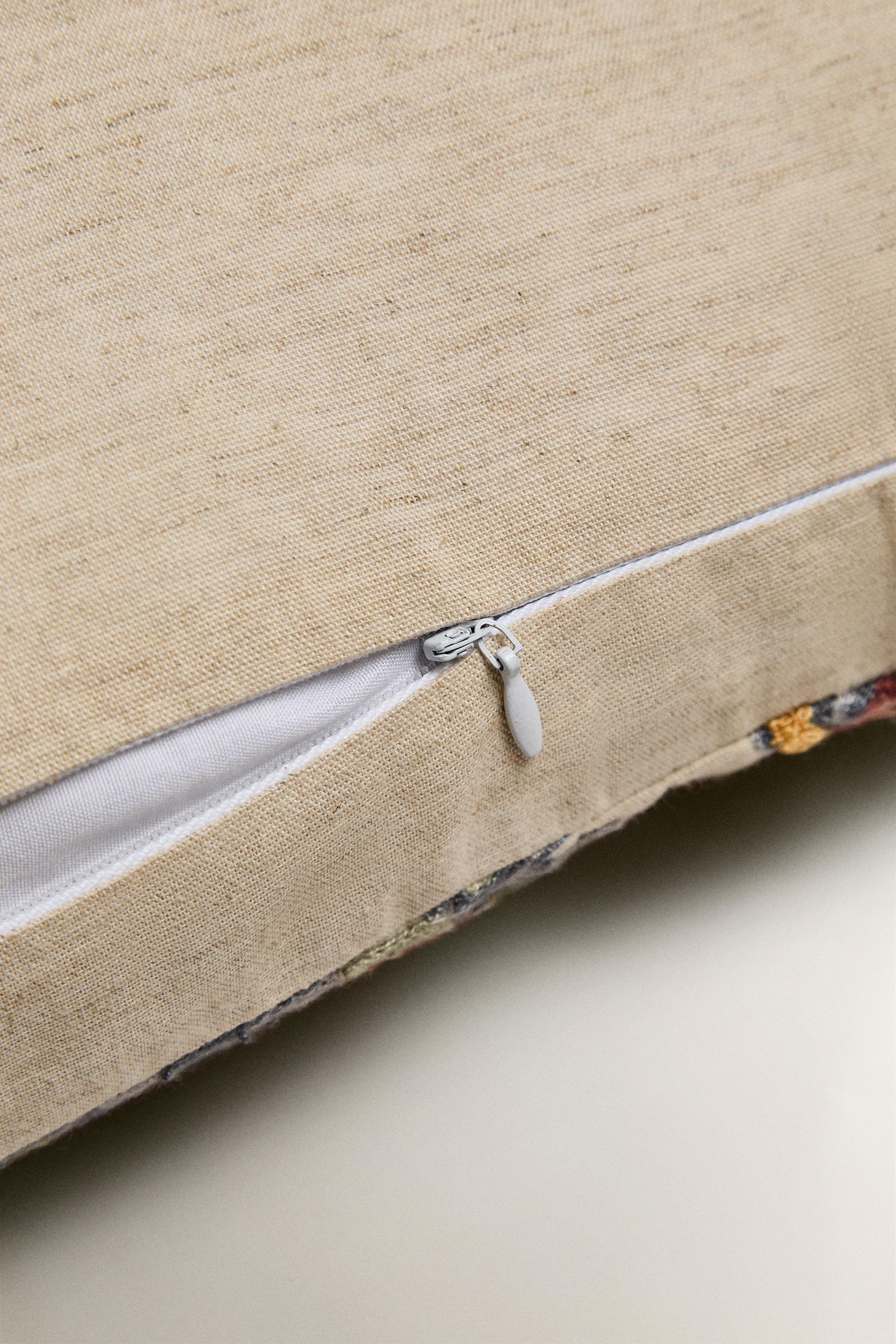 EMBROIDERED THROW PILLOW COVER