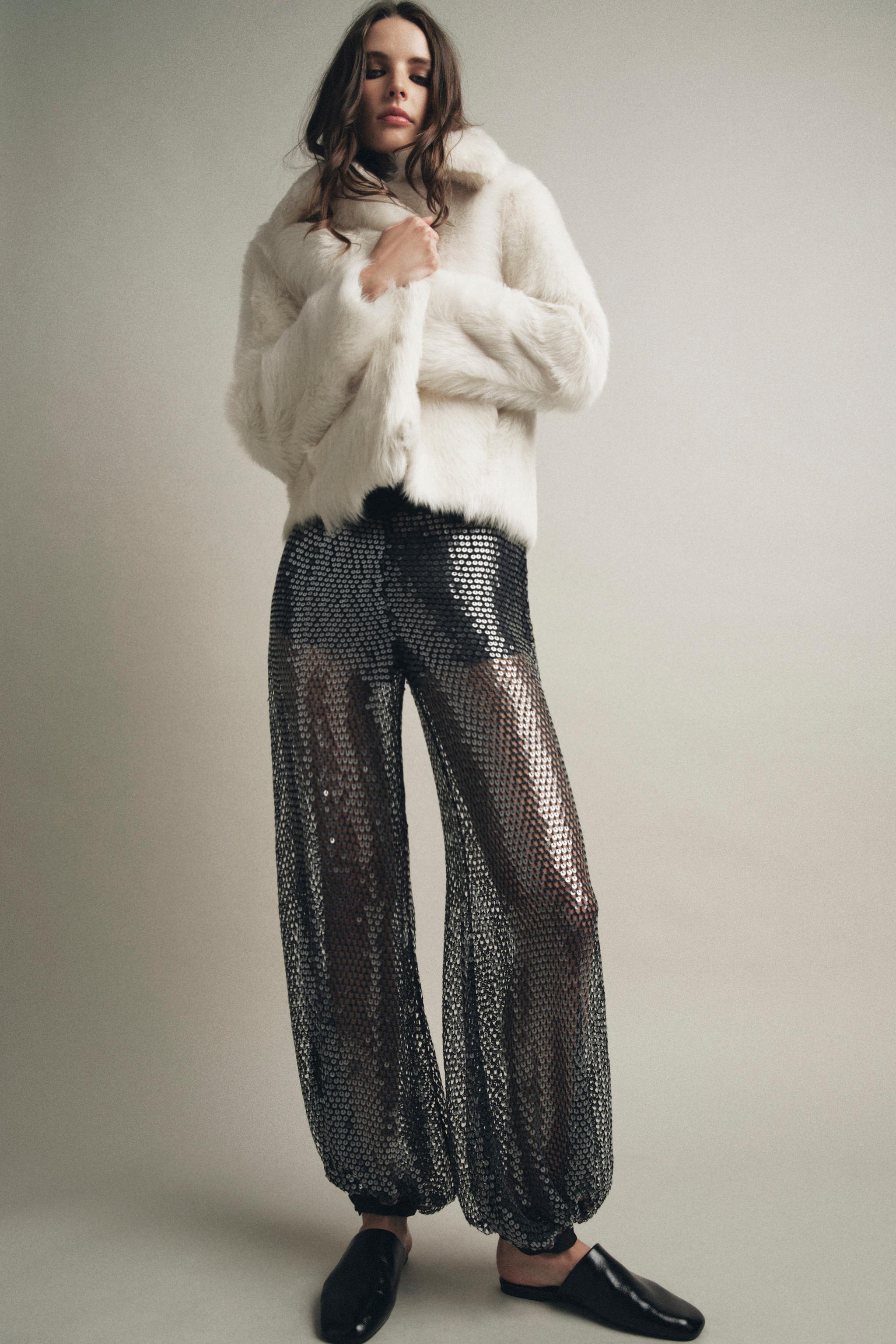ZW COLLECTION SEQUIN BALLOON PANTS