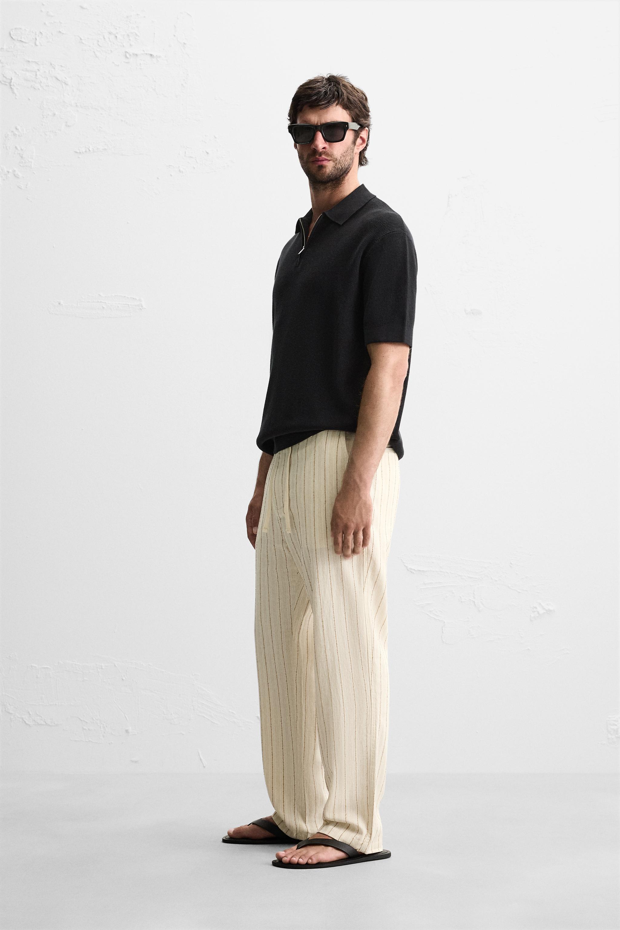 JACQUARD STRIPED PANTS