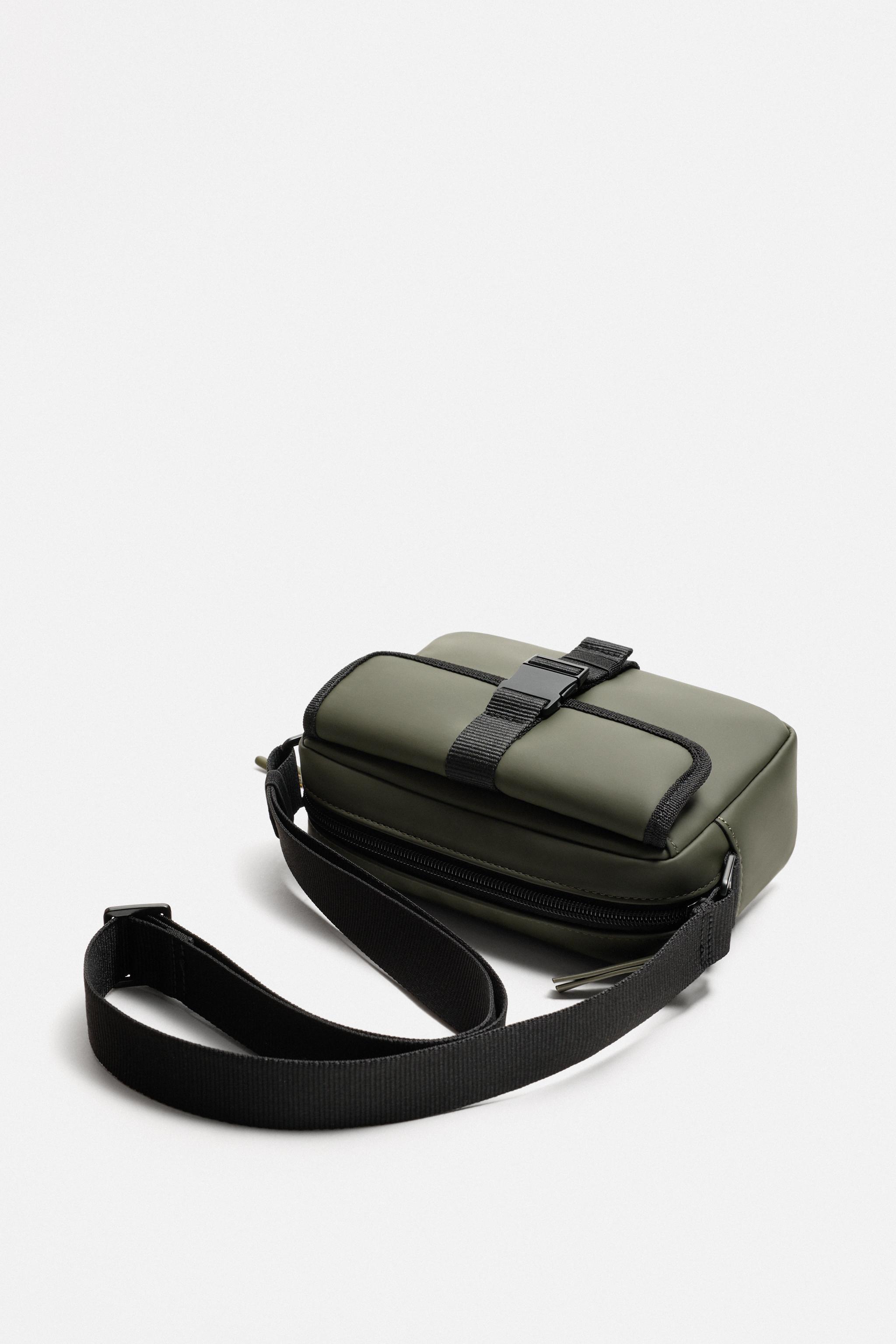 RUBBERIZED CROSSBODY BAG