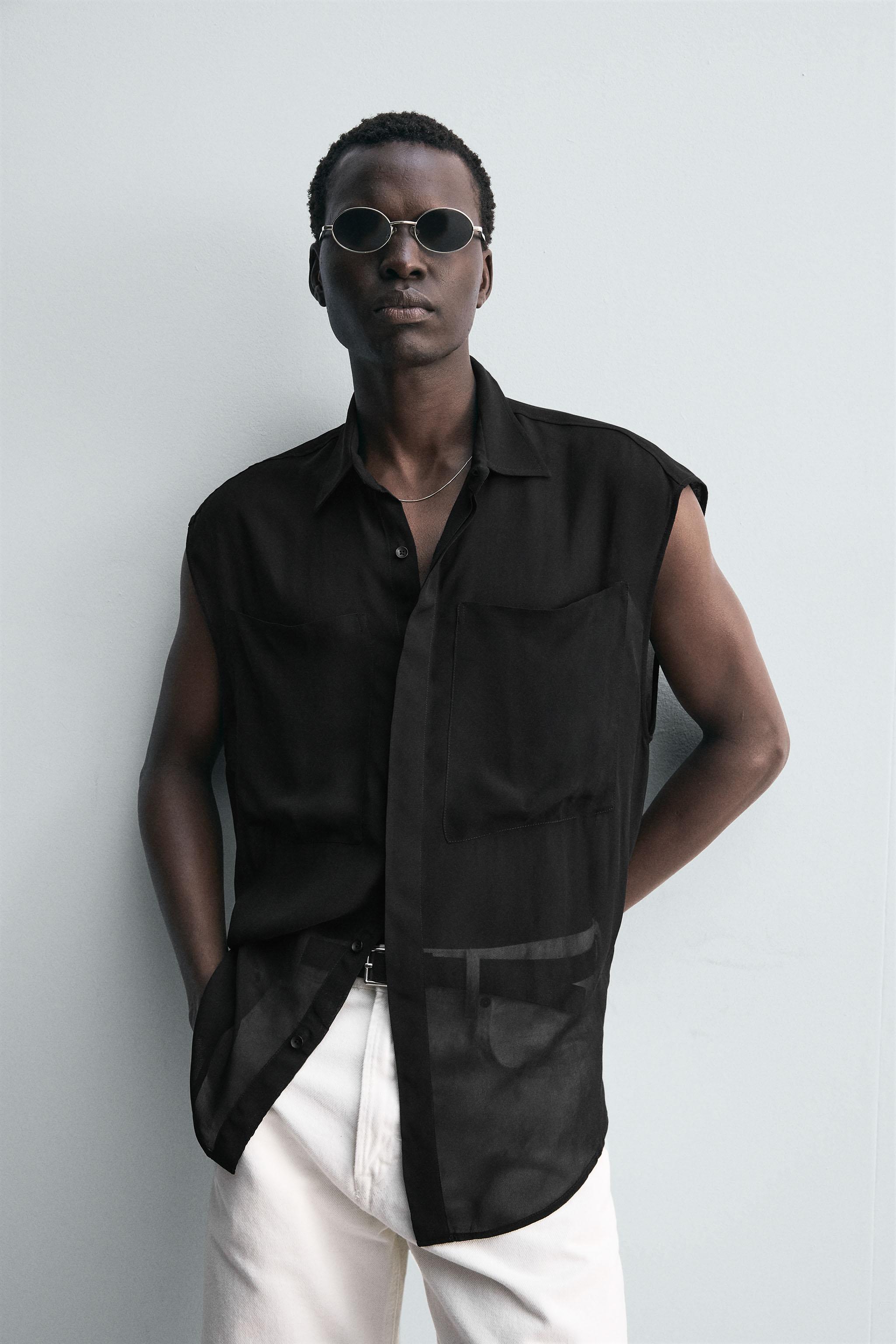 SEMI-SHEER POCKET SHIRT