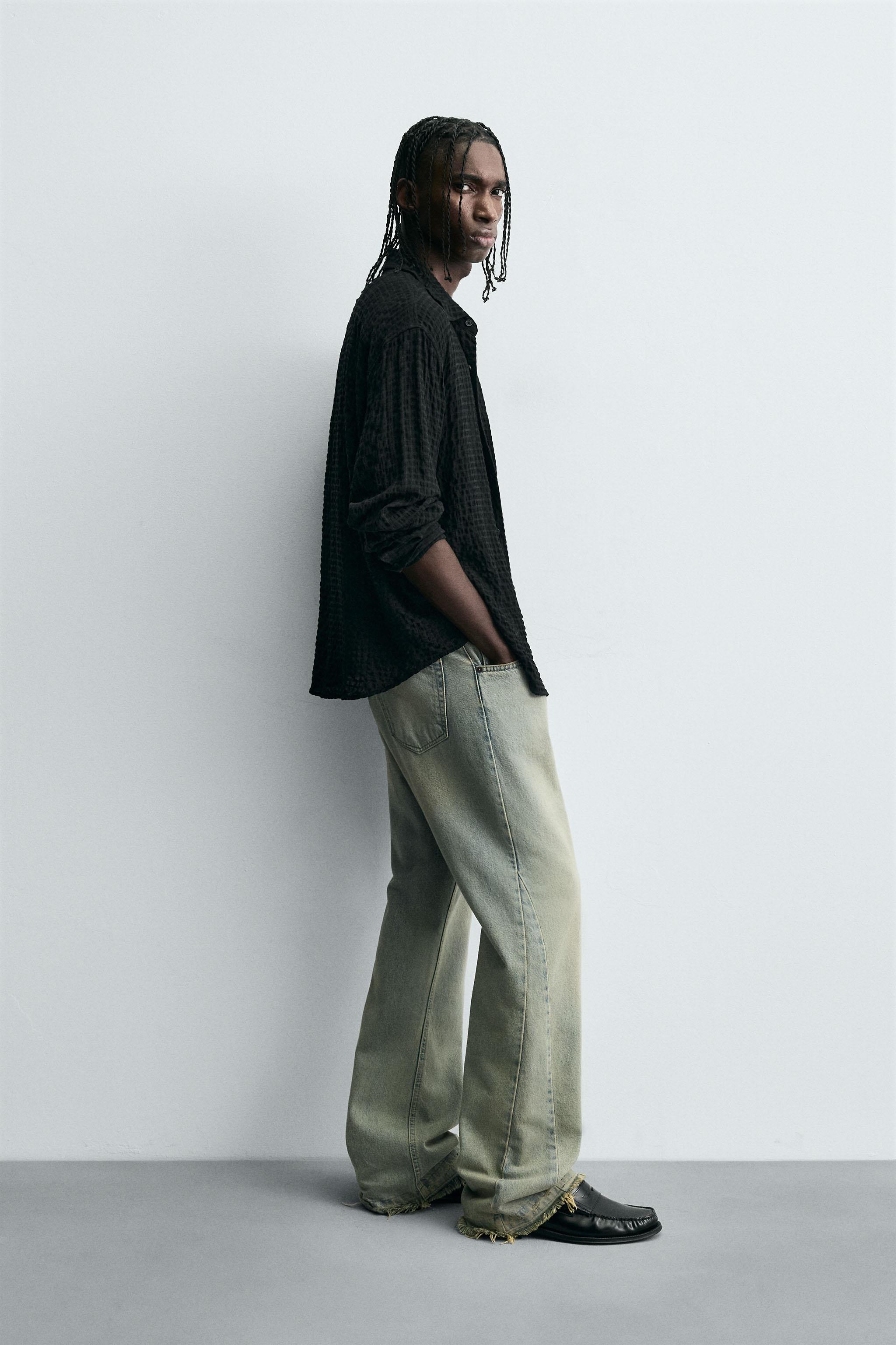 TEXTURED PLAID SHIRT