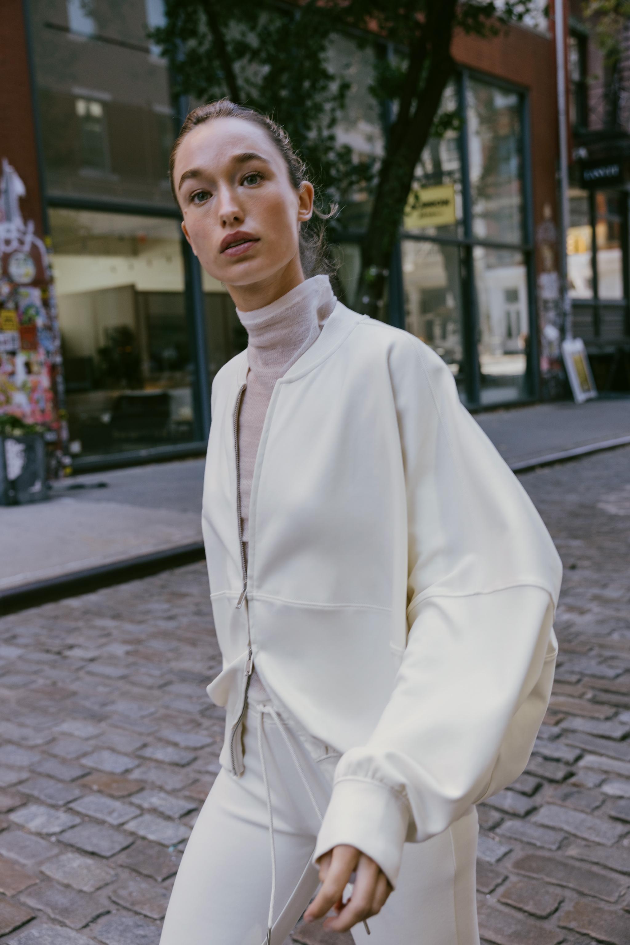 INTERLOCK BOMBER JACKET