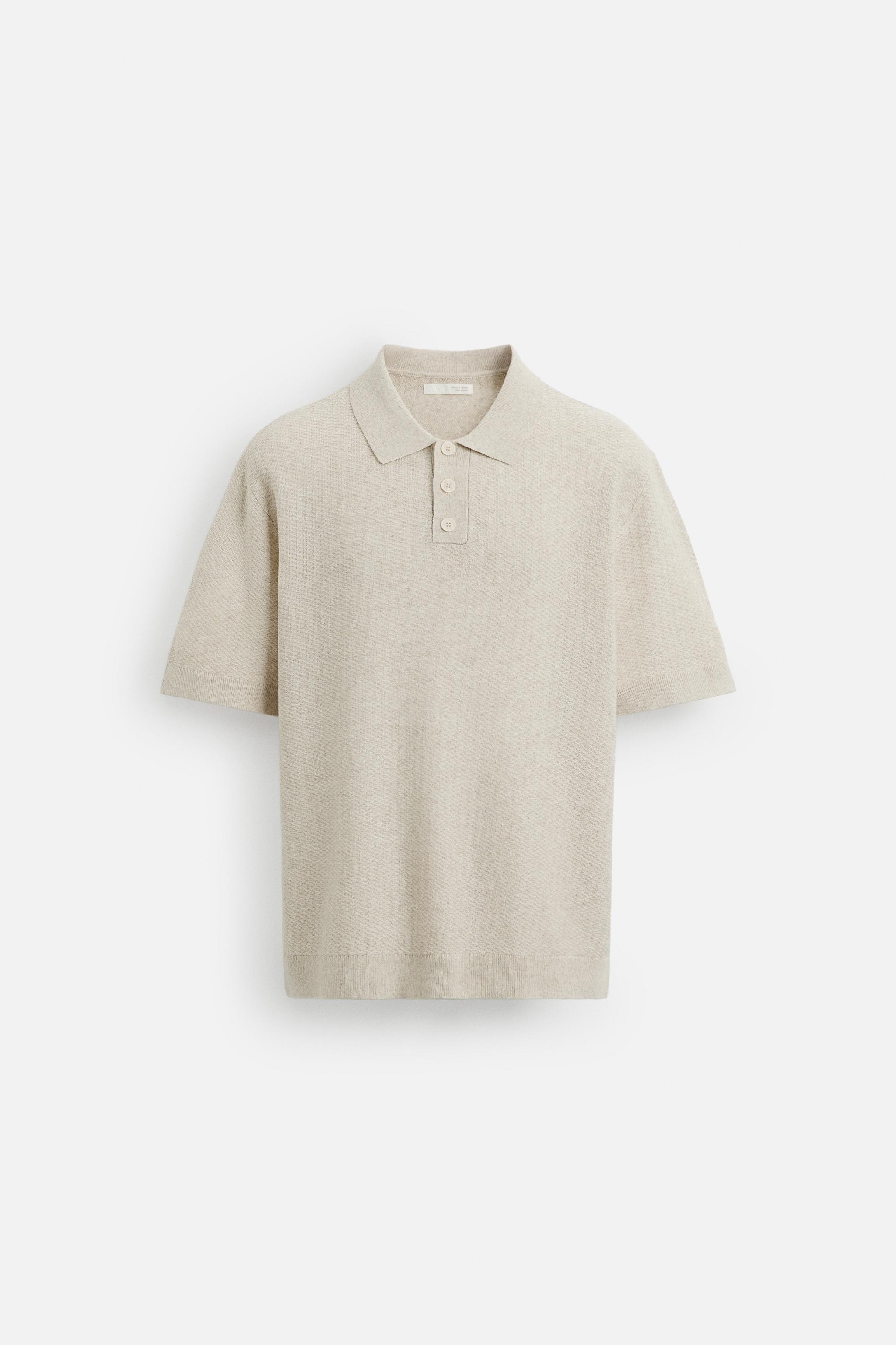 TEXTURED KNIT POLO SHIRT