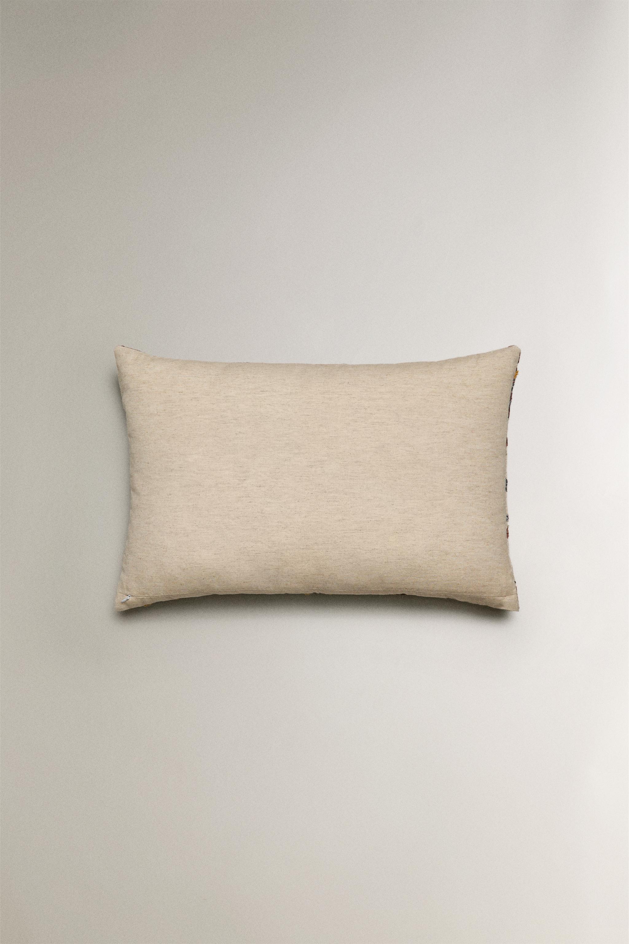 EMBROIDERED THROW PILLOW COVER