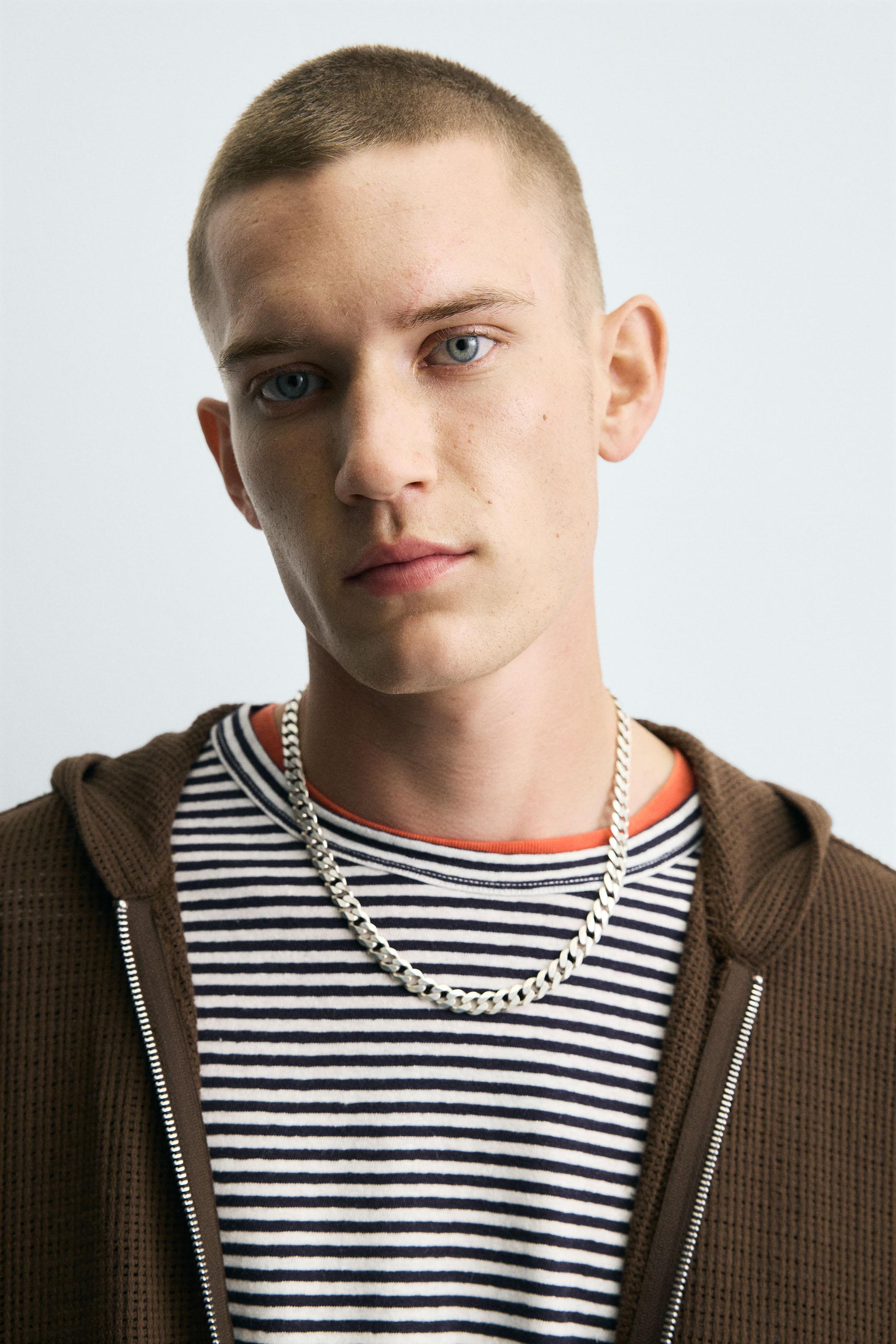 HOODED OPEN-KNIT OVERSHIRT