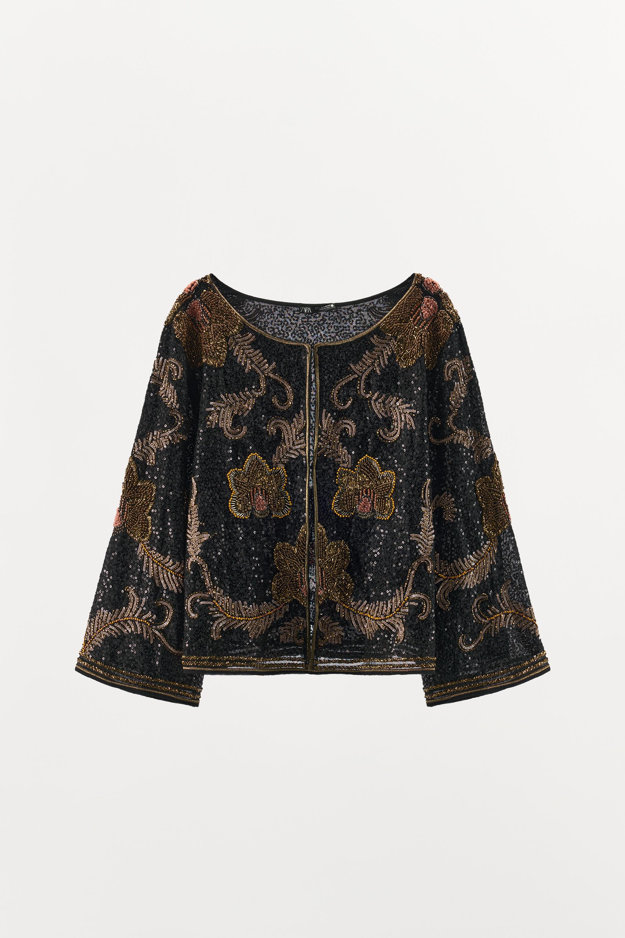 EMBROIDERED CAPE JACKET