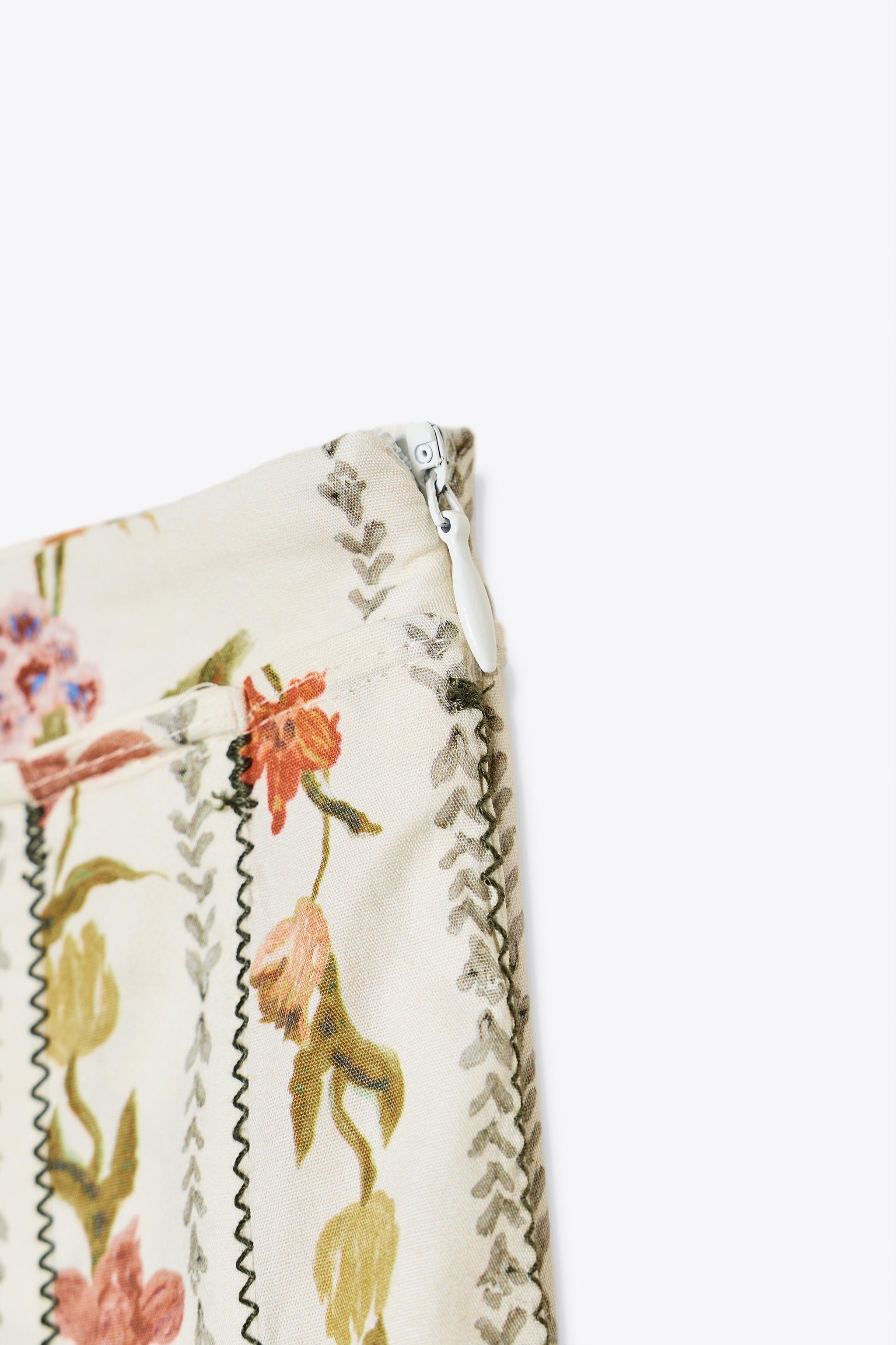 ZW COLLECTION FLORAL PLEATED SKIRT