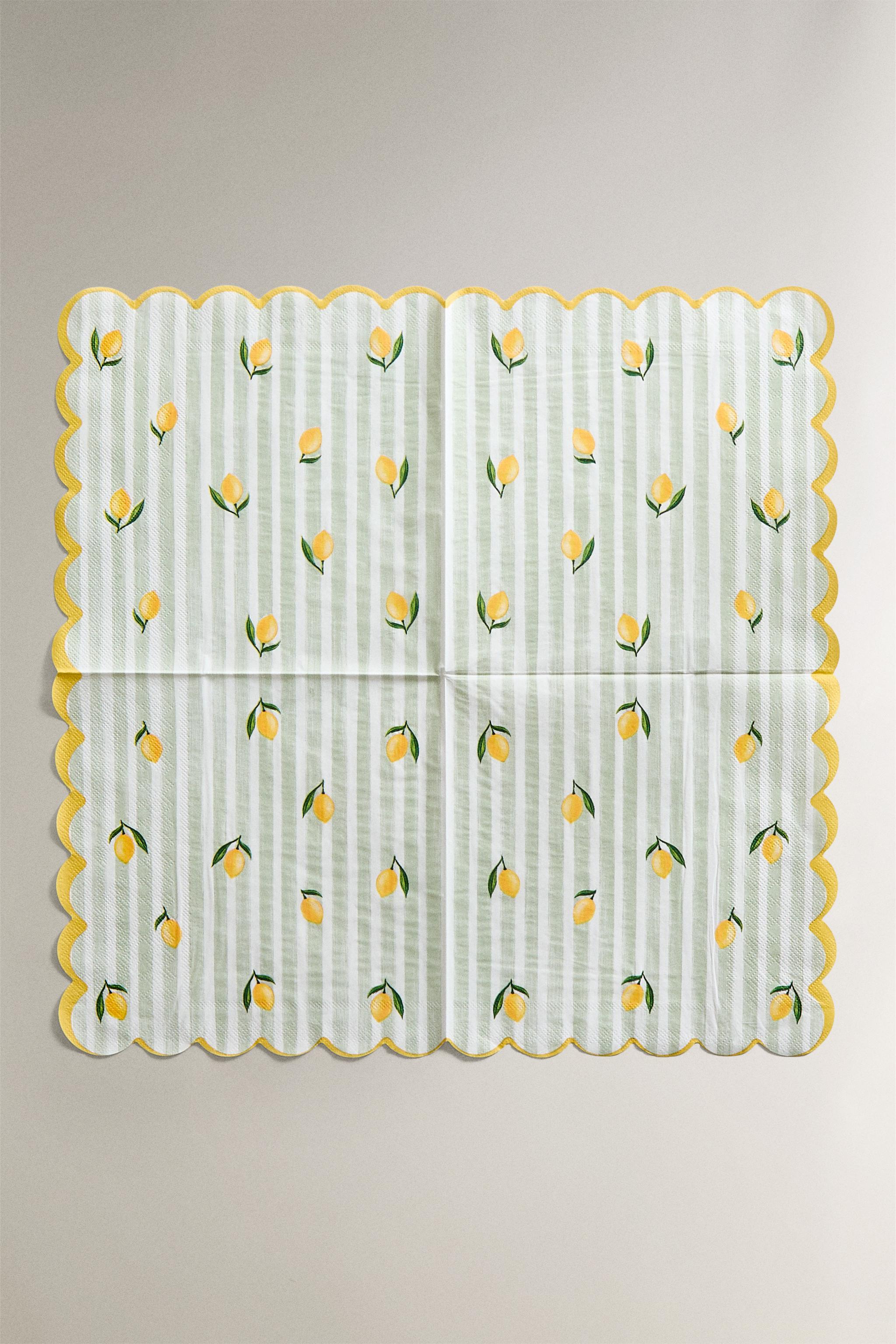 SET OF LEMON PAPER NAPKINS (SET OF 20)
