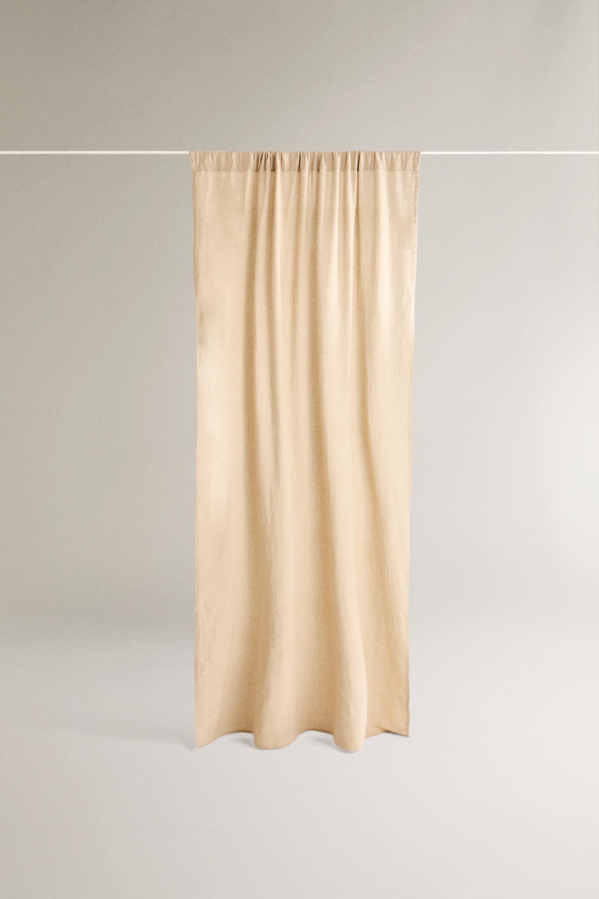 MEDIUM OPACITY FADED LINEN CURTAIN