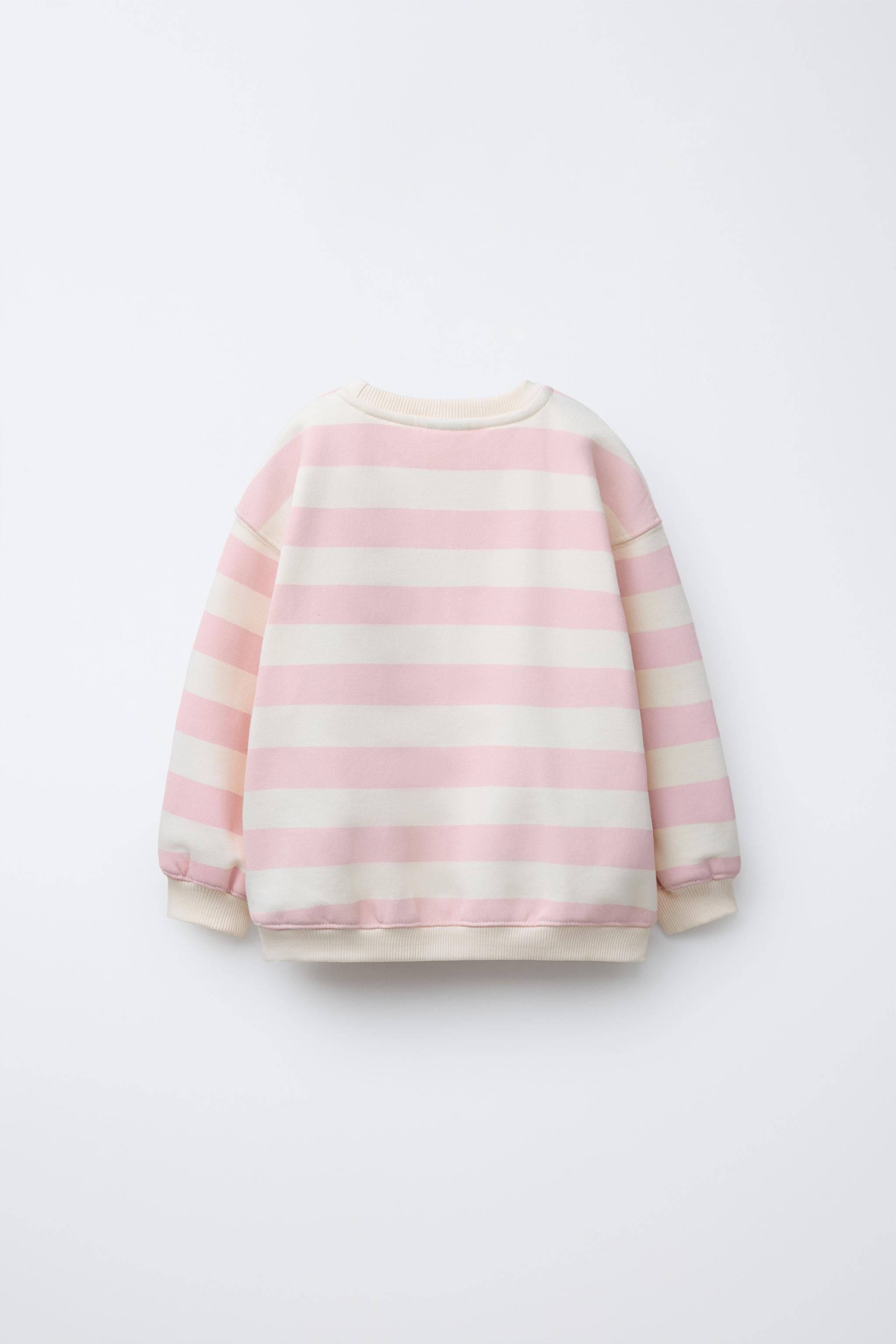 STRIPED TEDDY BEAR SWEATSHIRT