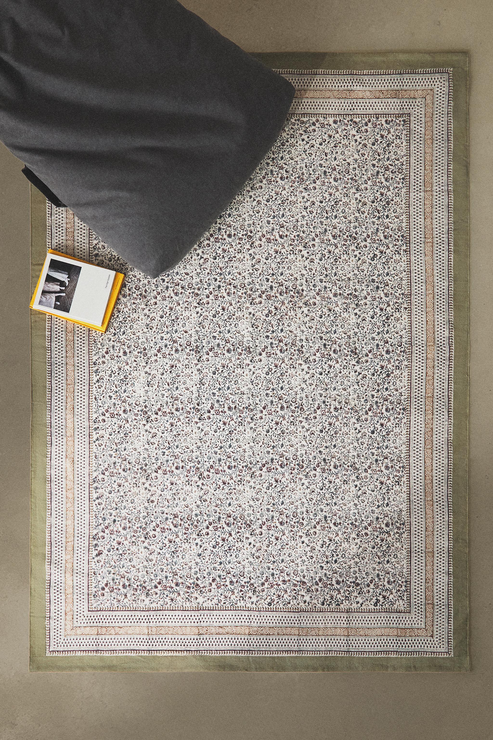 BLOCK PRINT COTTON AREA RUG