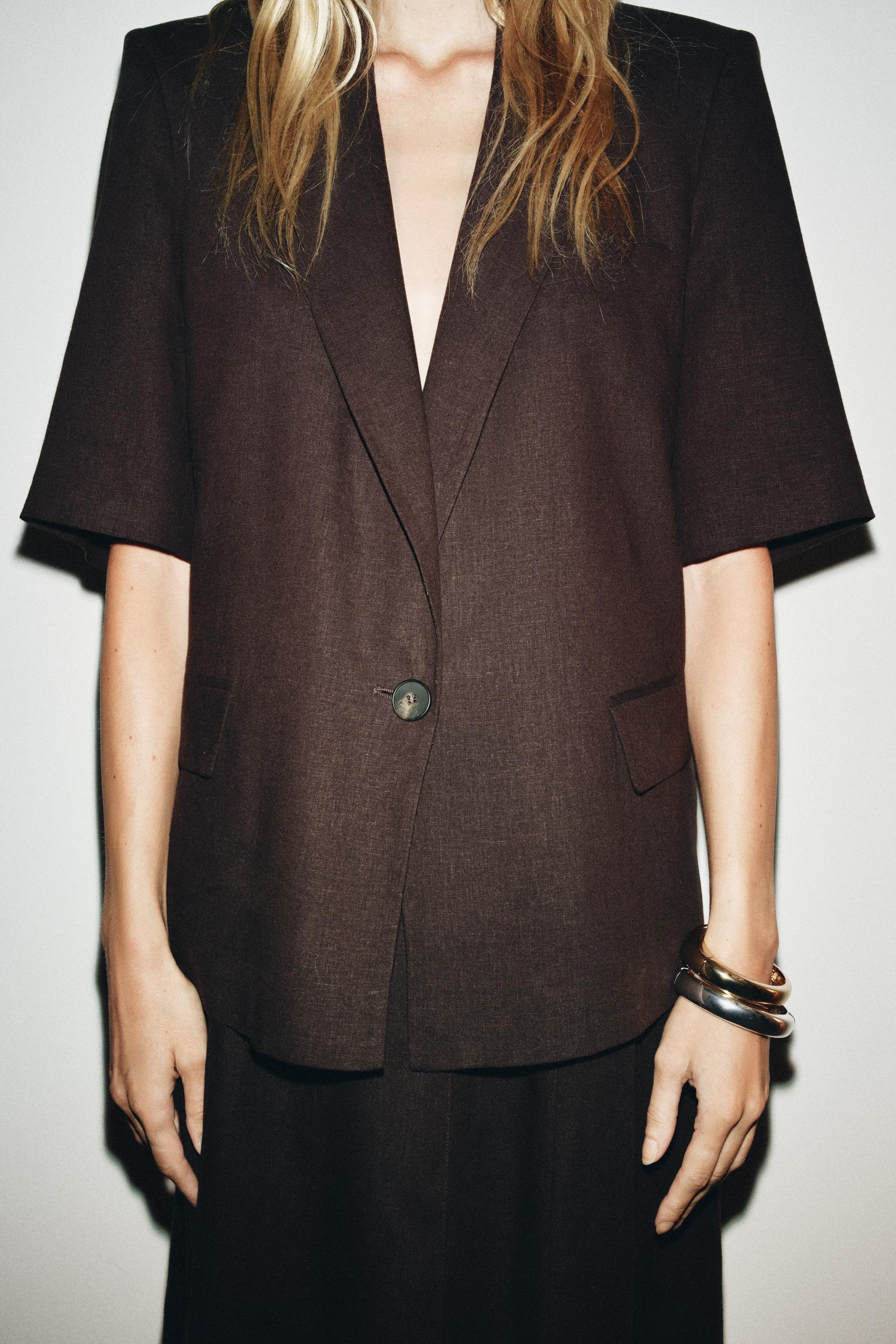 SHORT SLEEVE LINEN BLAZER