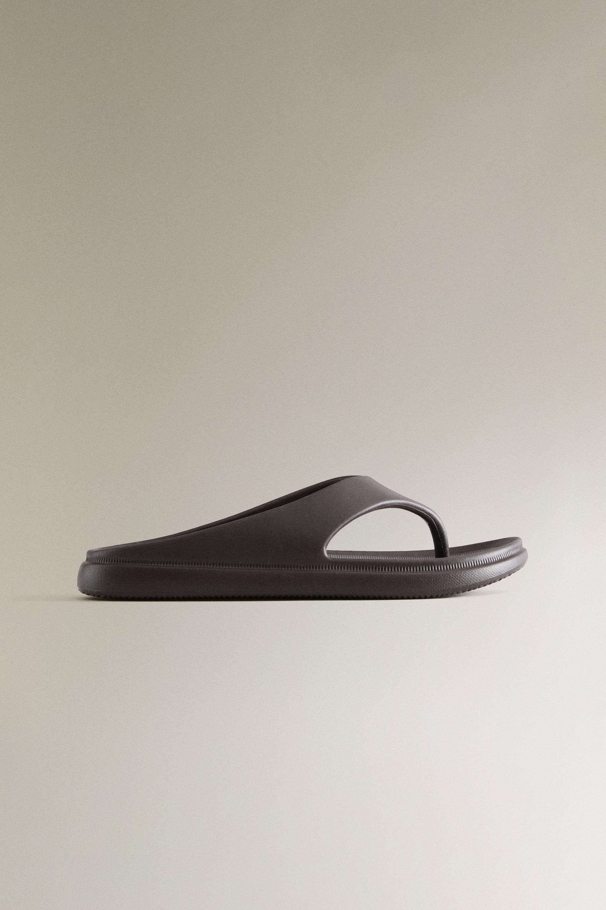 RUBBERIZED FLAT SANDALS