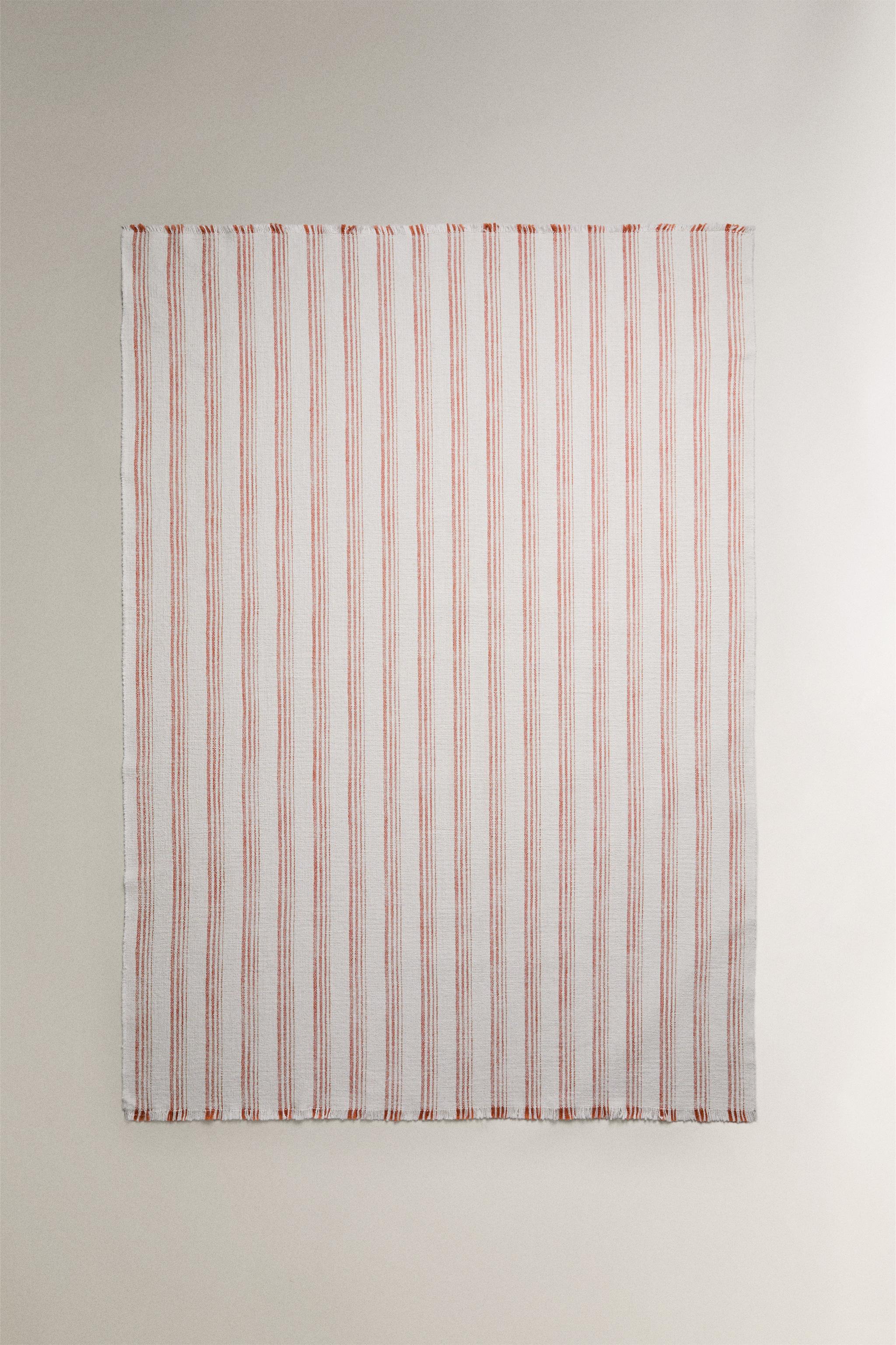 STRIPED COTTON BLANKET