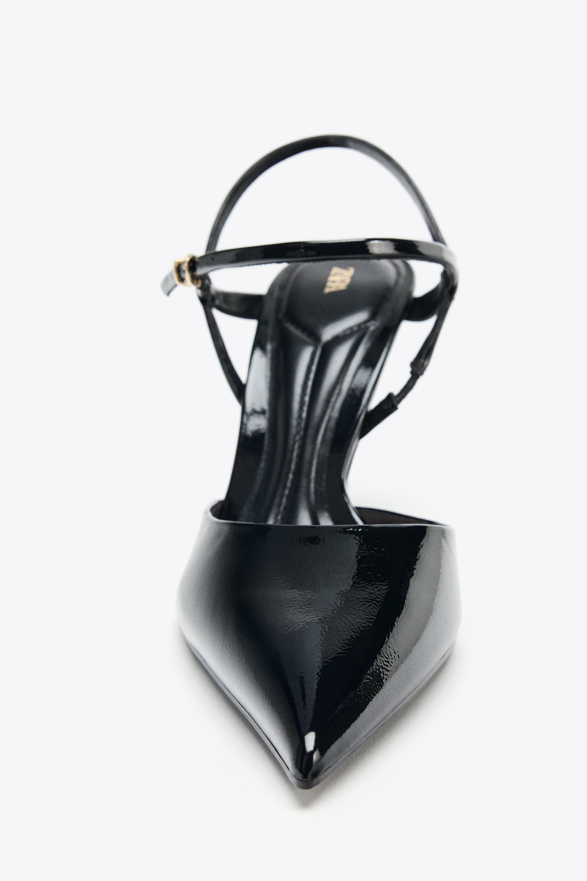 SLINGBACK ANKLE STRAP HEELS