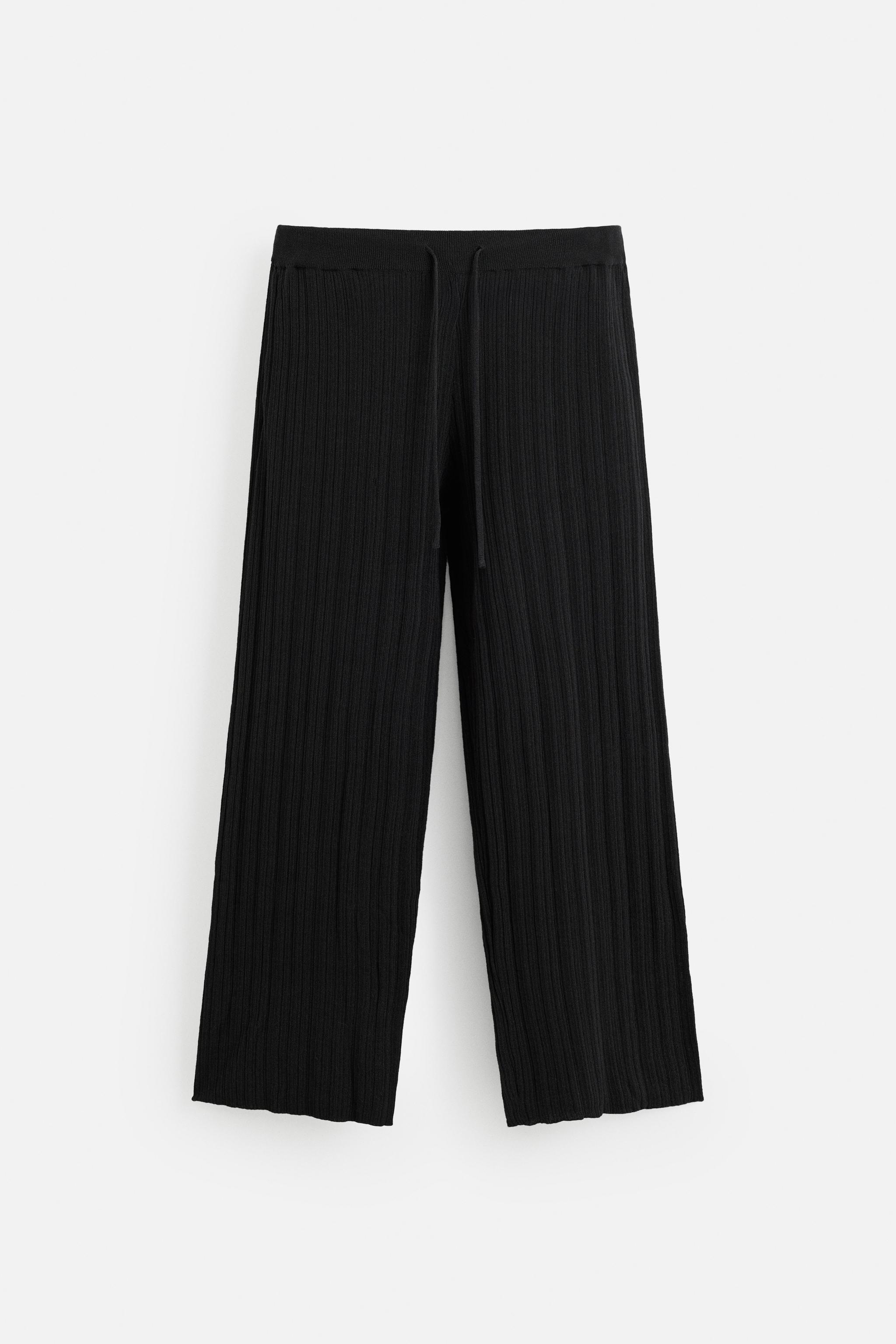STRUCTURED KNIT PANTS
